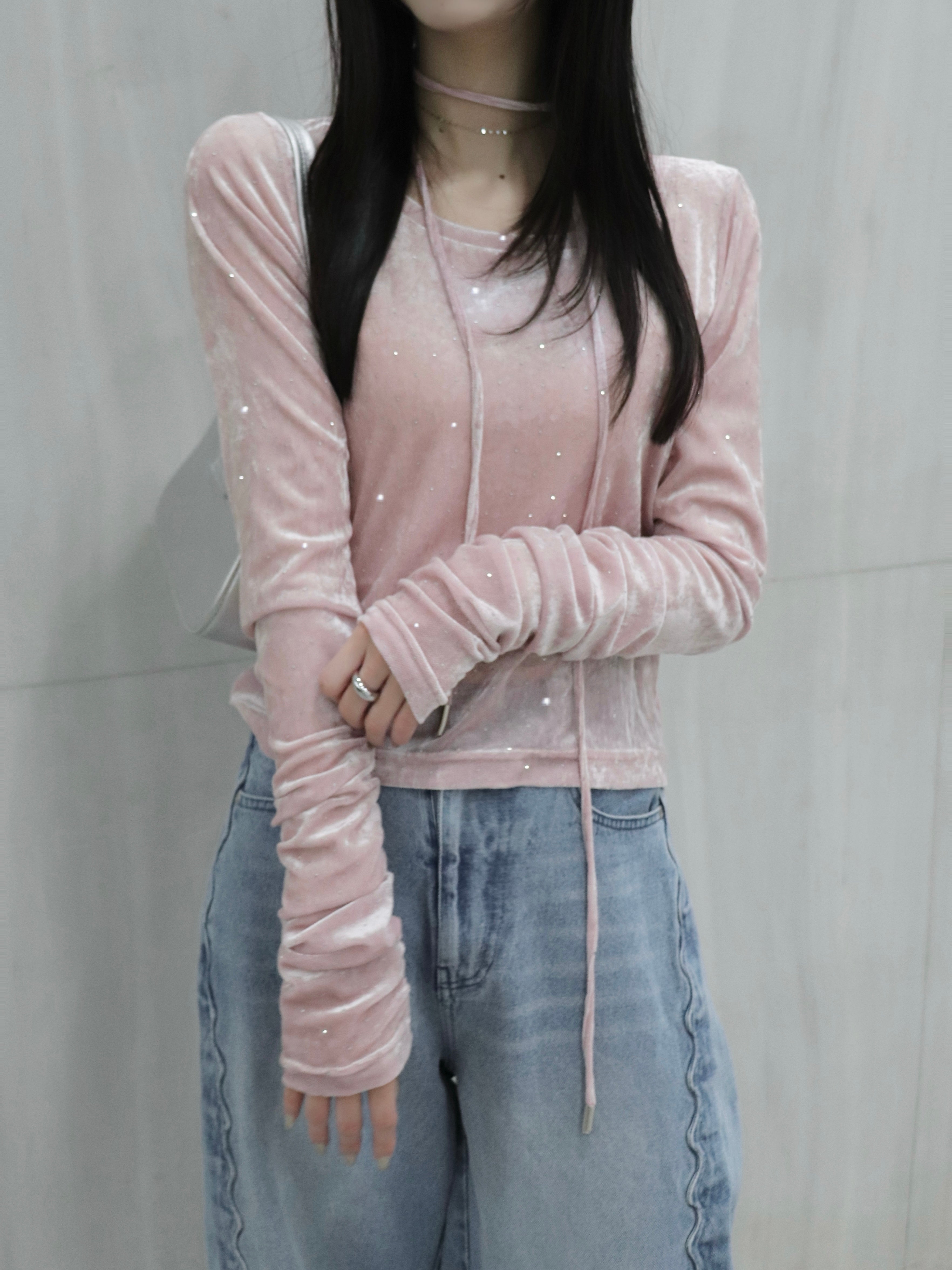 シアーベロアビジュートップス