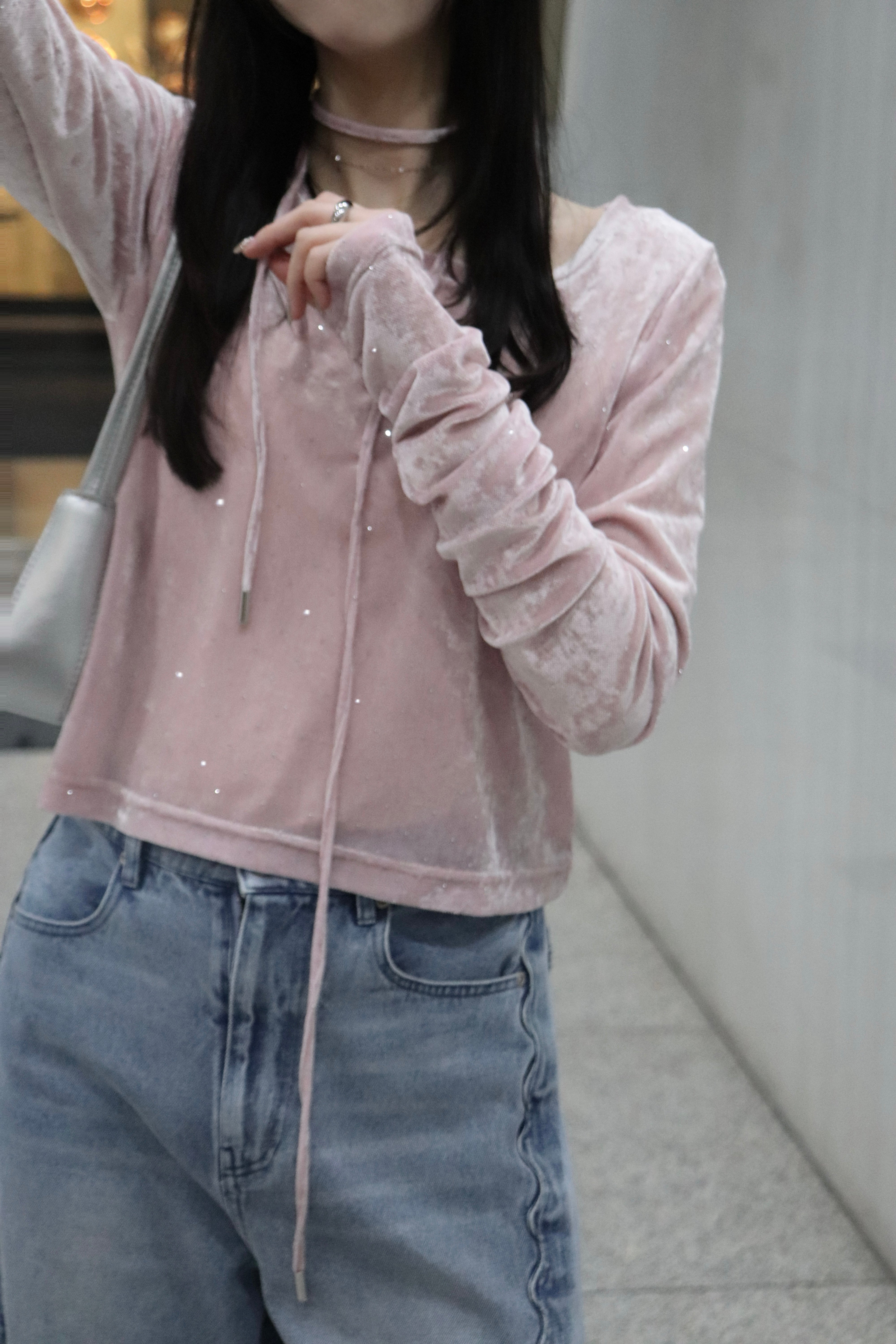 シアーベロアビジュートップス