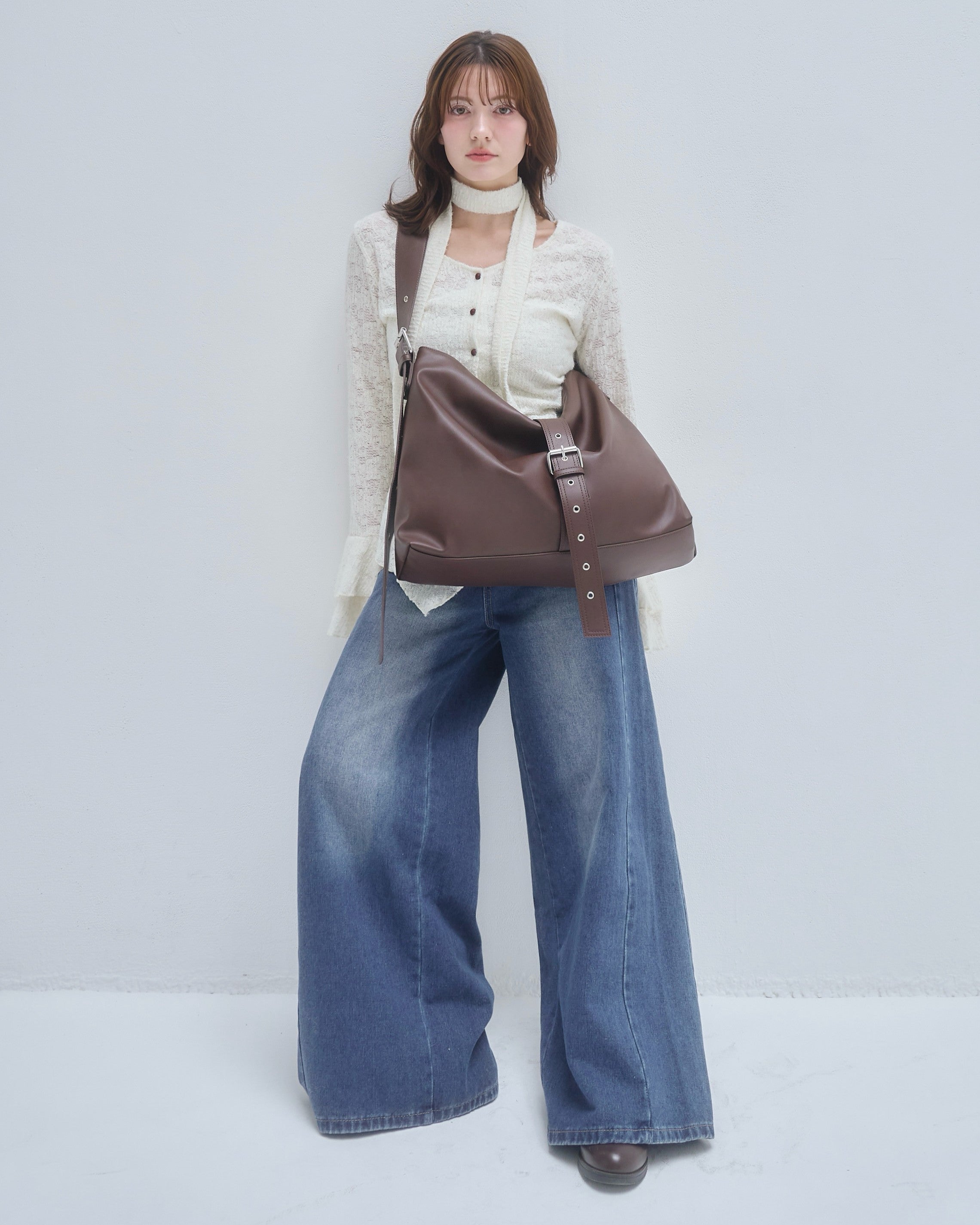 A4 belt synthetic leather bag