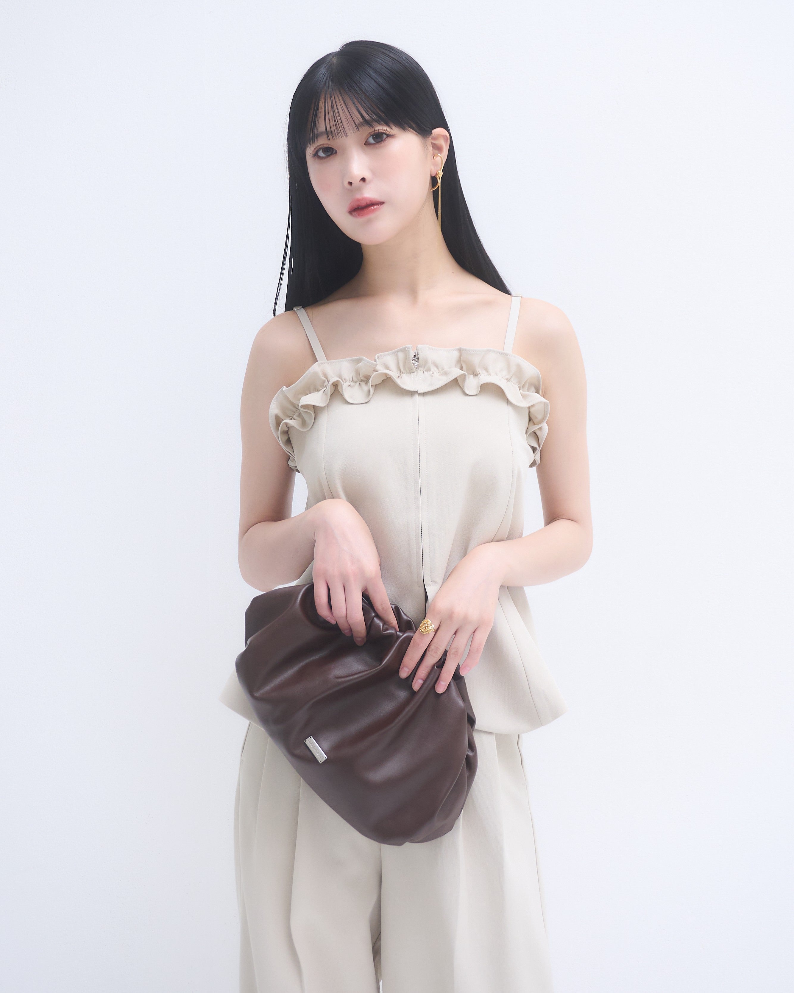 2wayギャザーがま口バッグ