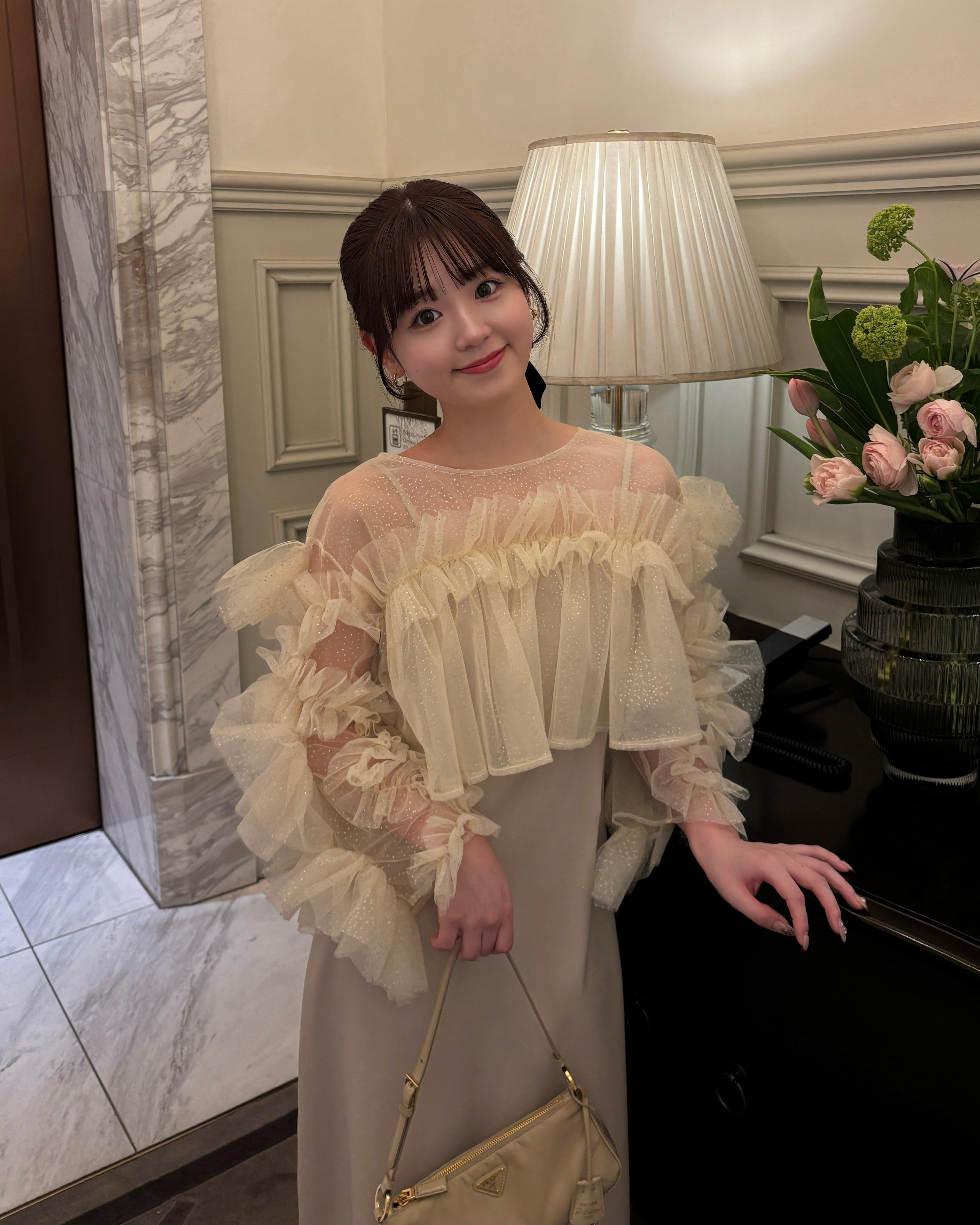 【予約】フリルラメチュールオケージョンワンピース