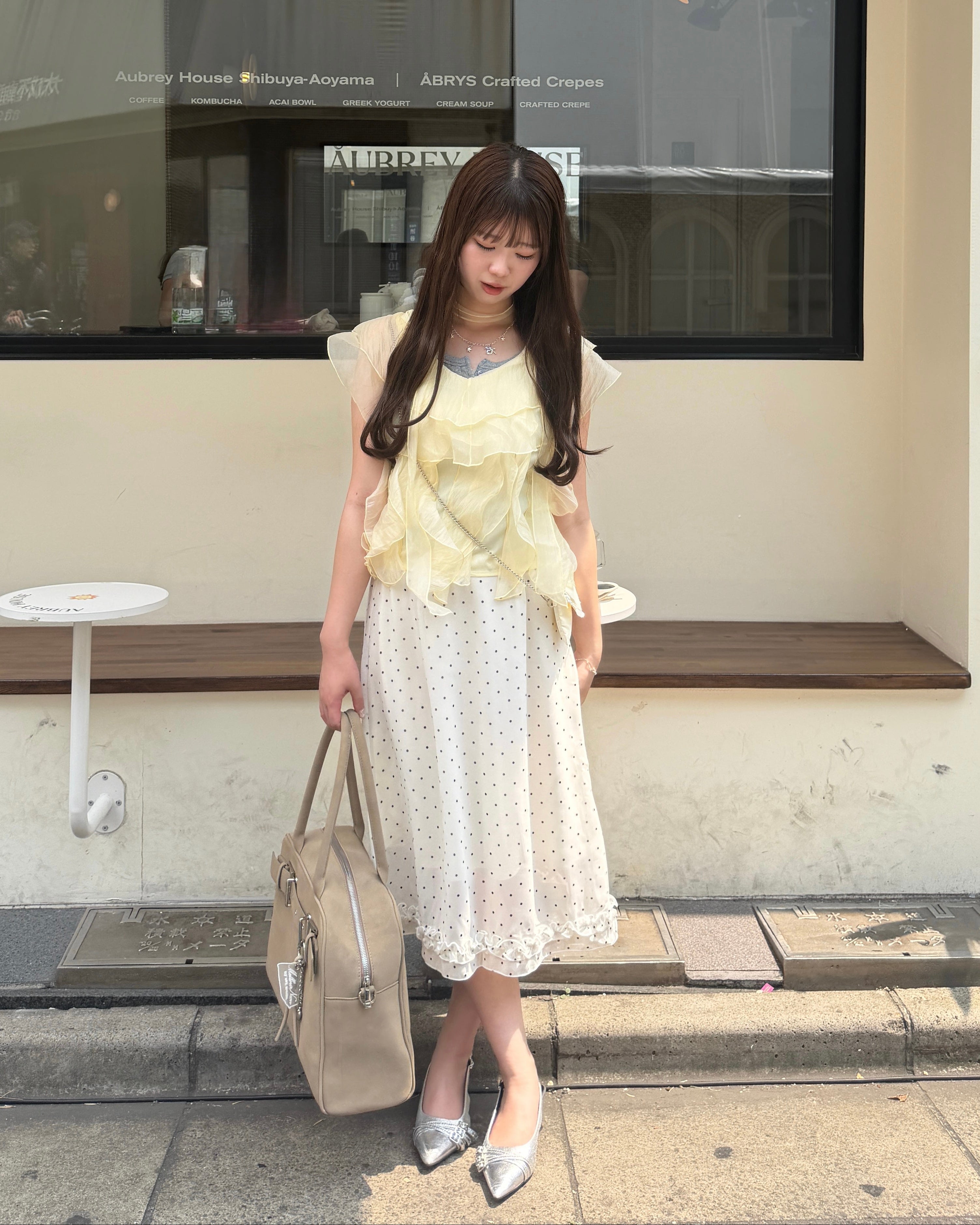 【予約】オーガンジーフリルブラウスチョーカーセット