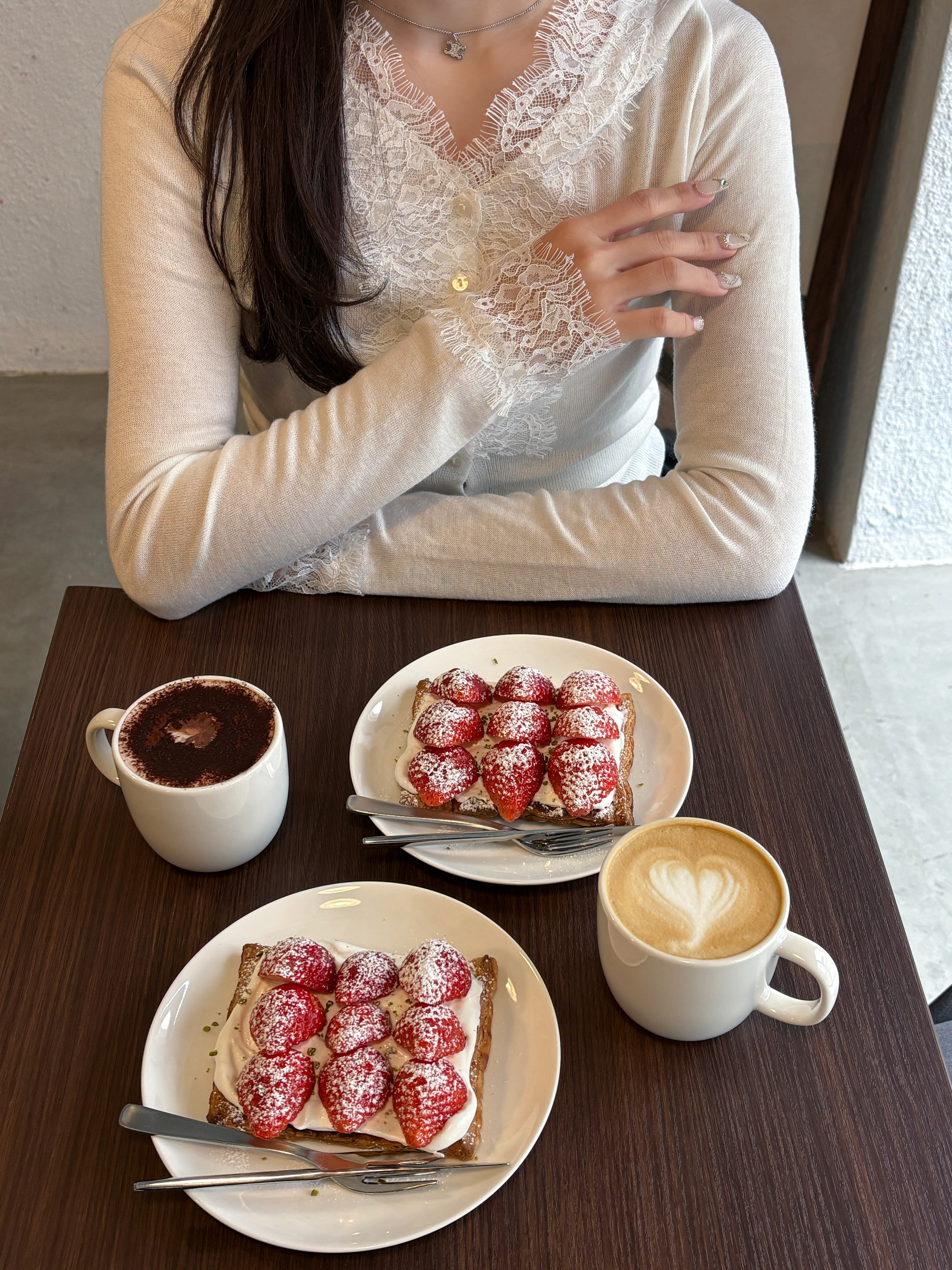 レースドッキングカーディガン