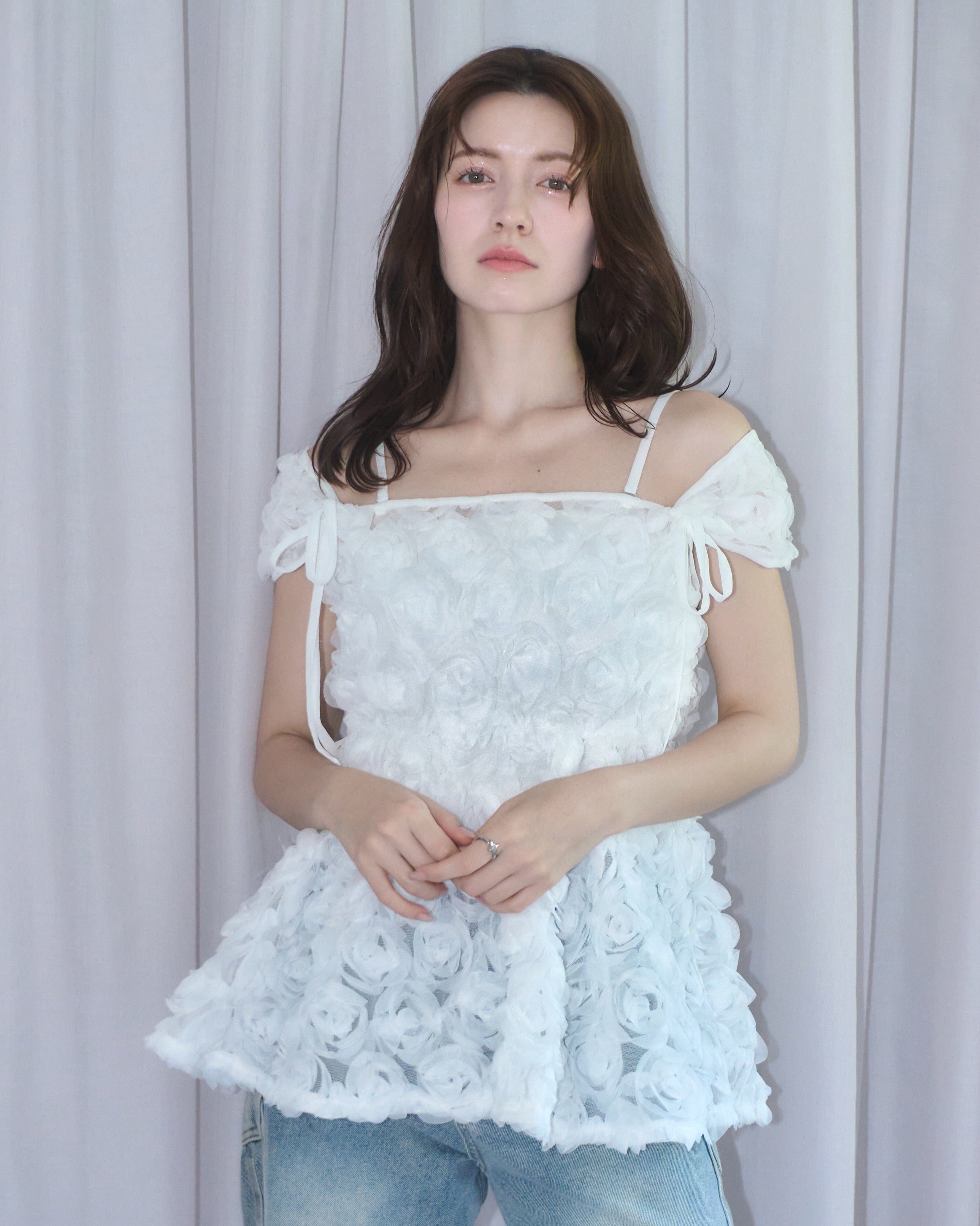 model:155cm/オフホワイト