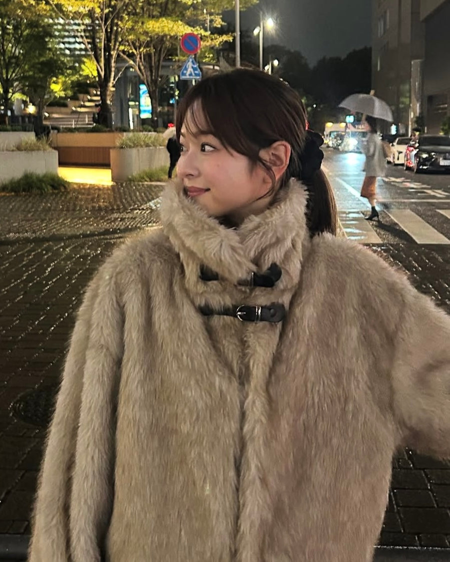 2wayベルトファーコート