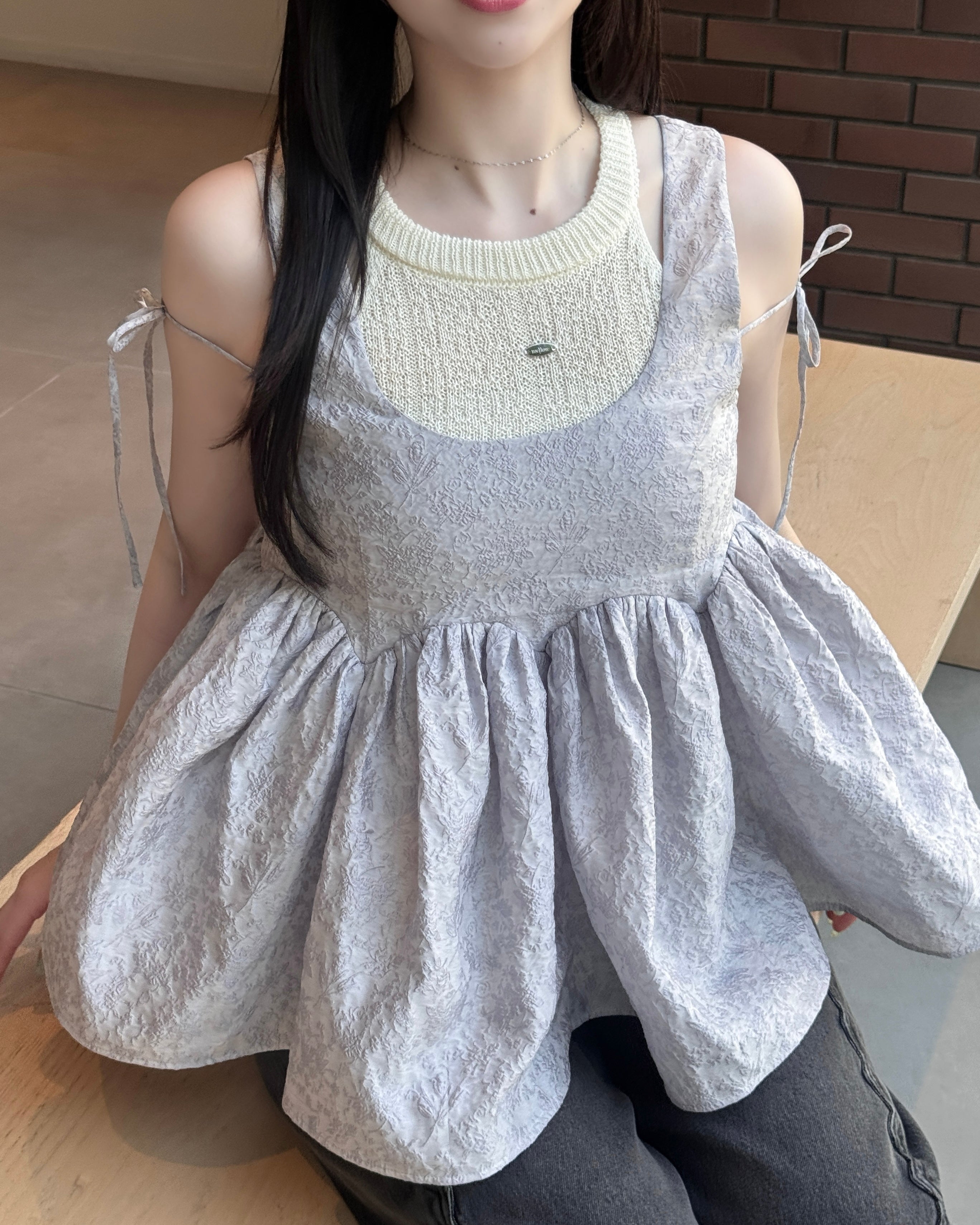ロゴプレートホルターネックタンクトップ