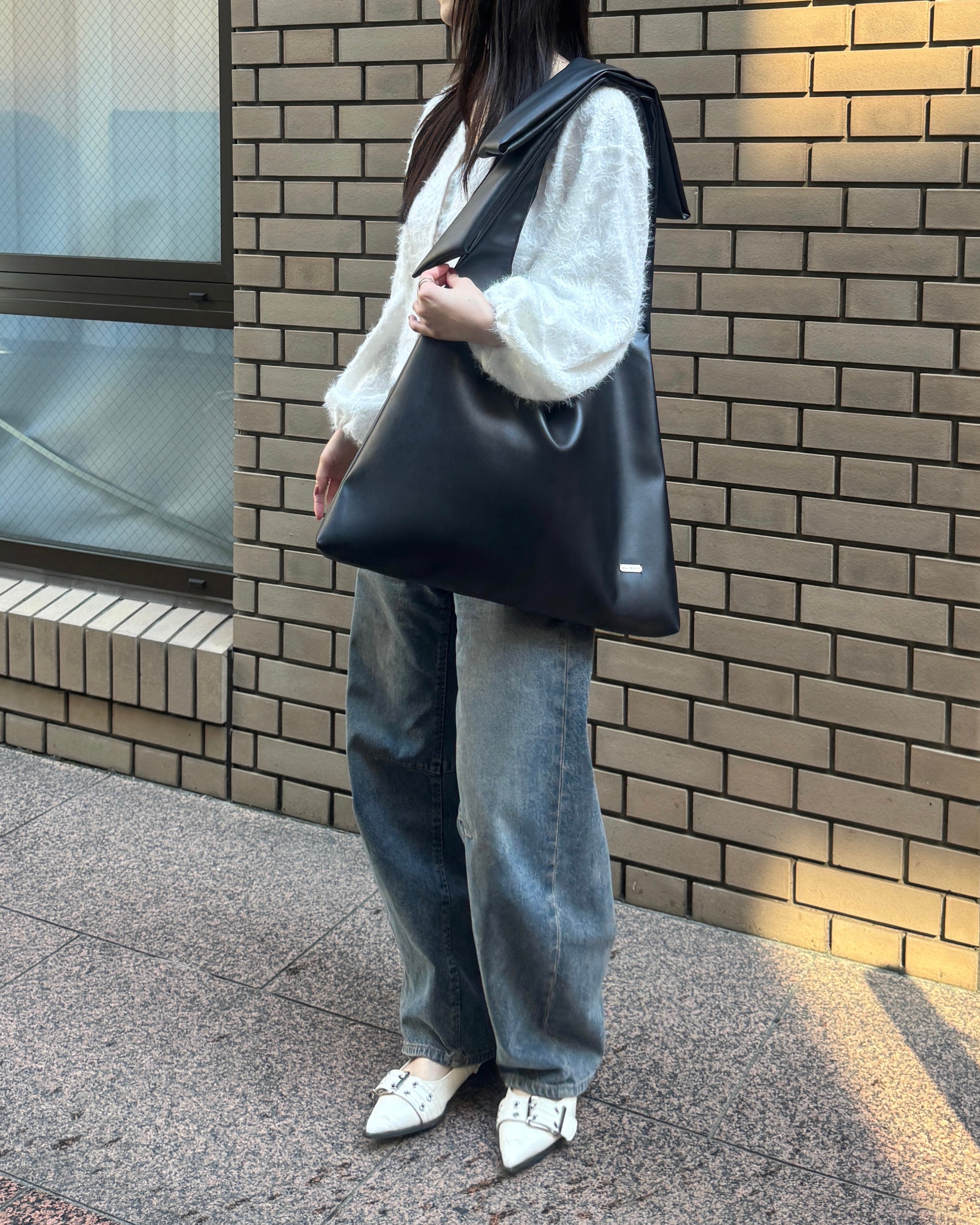 A4合皮リボントートバッグ