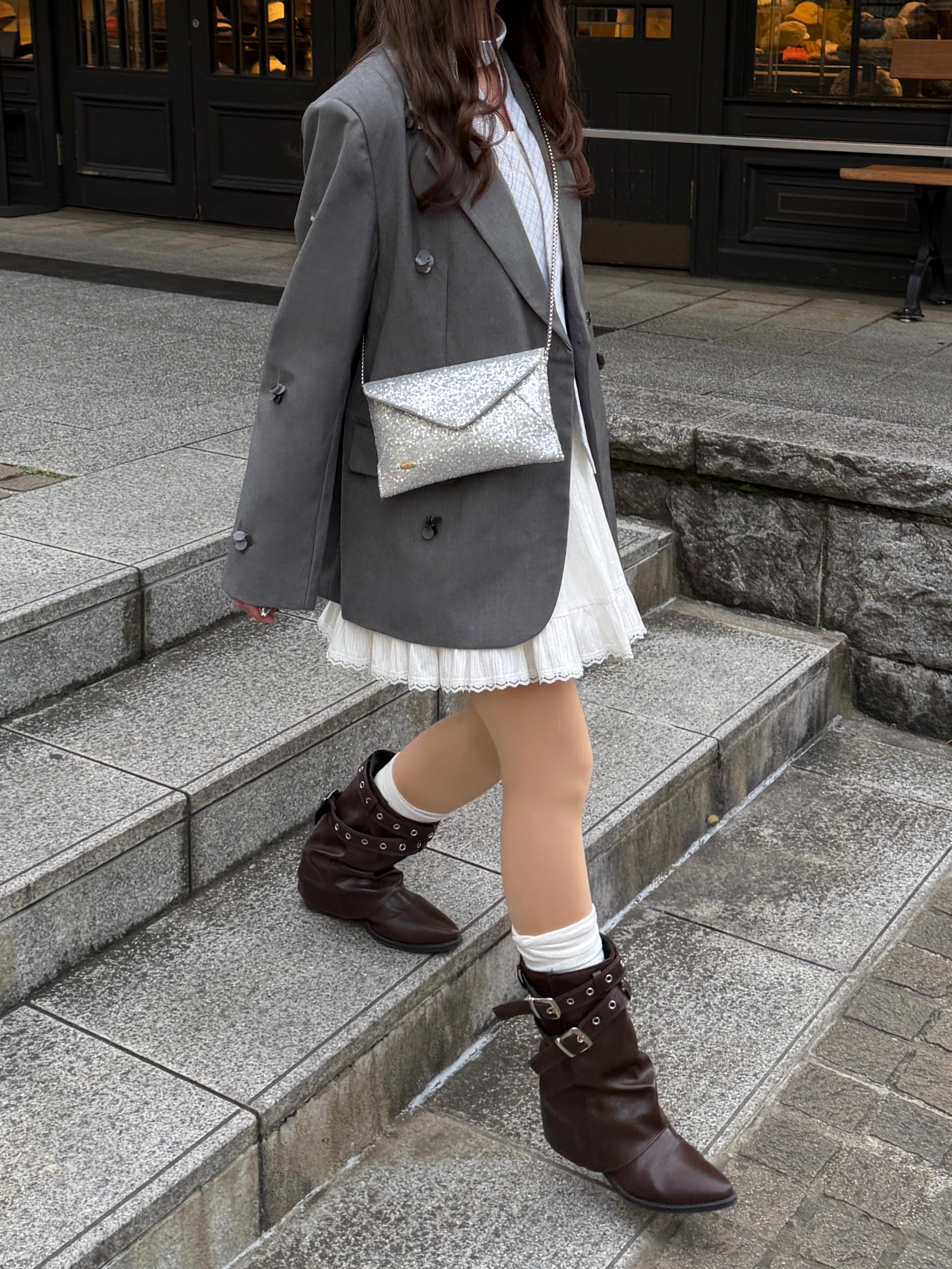 2wayスパンコールレターミニバッグ