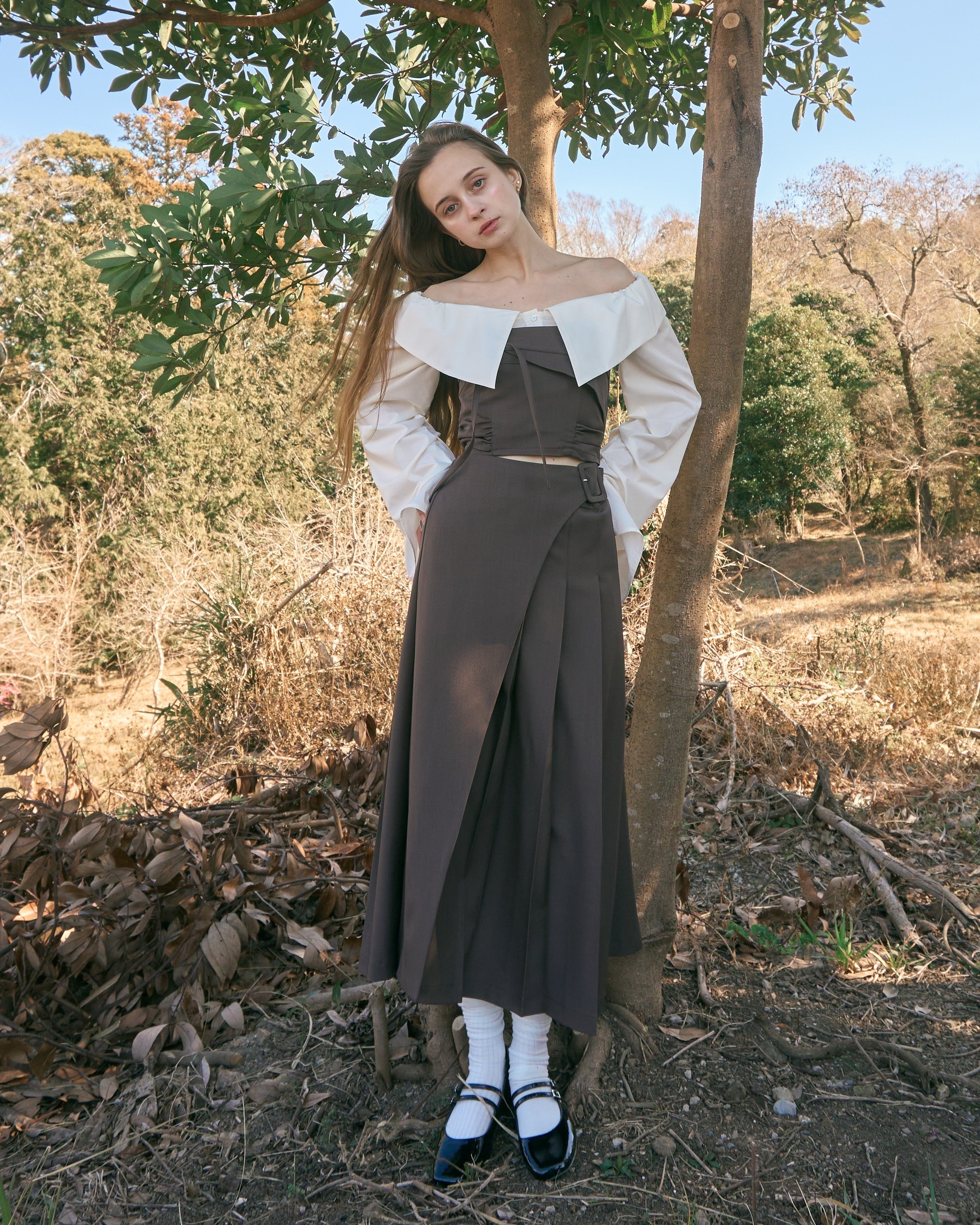 ビスチェプリーツスカートセットアップ