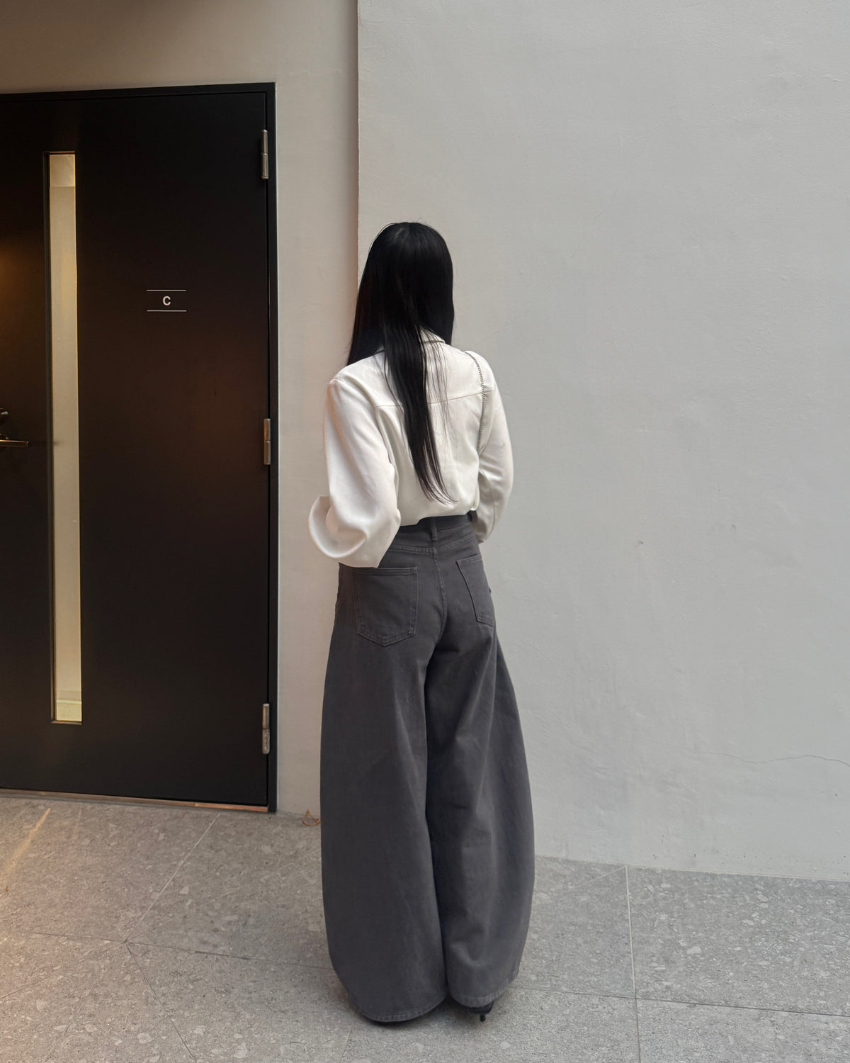 ナポレオンバレルレッグデニムパンツ