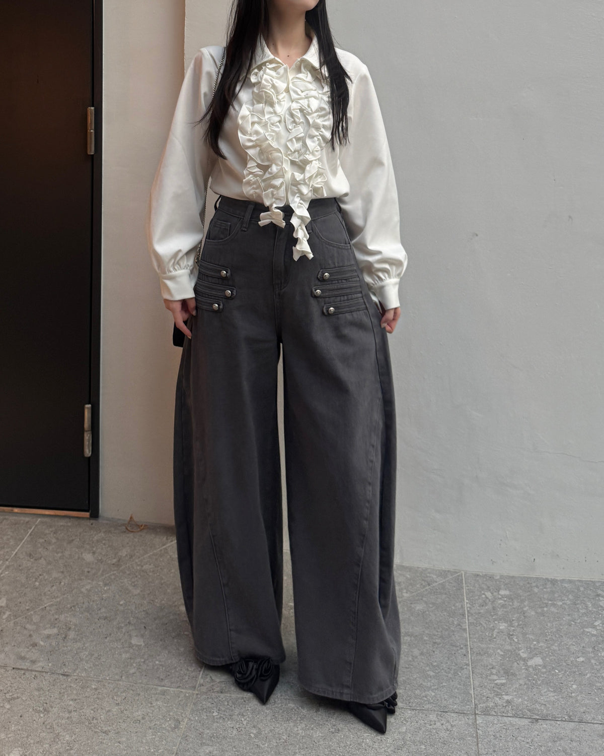 ナポレオンバレルレッグデニムパンツ