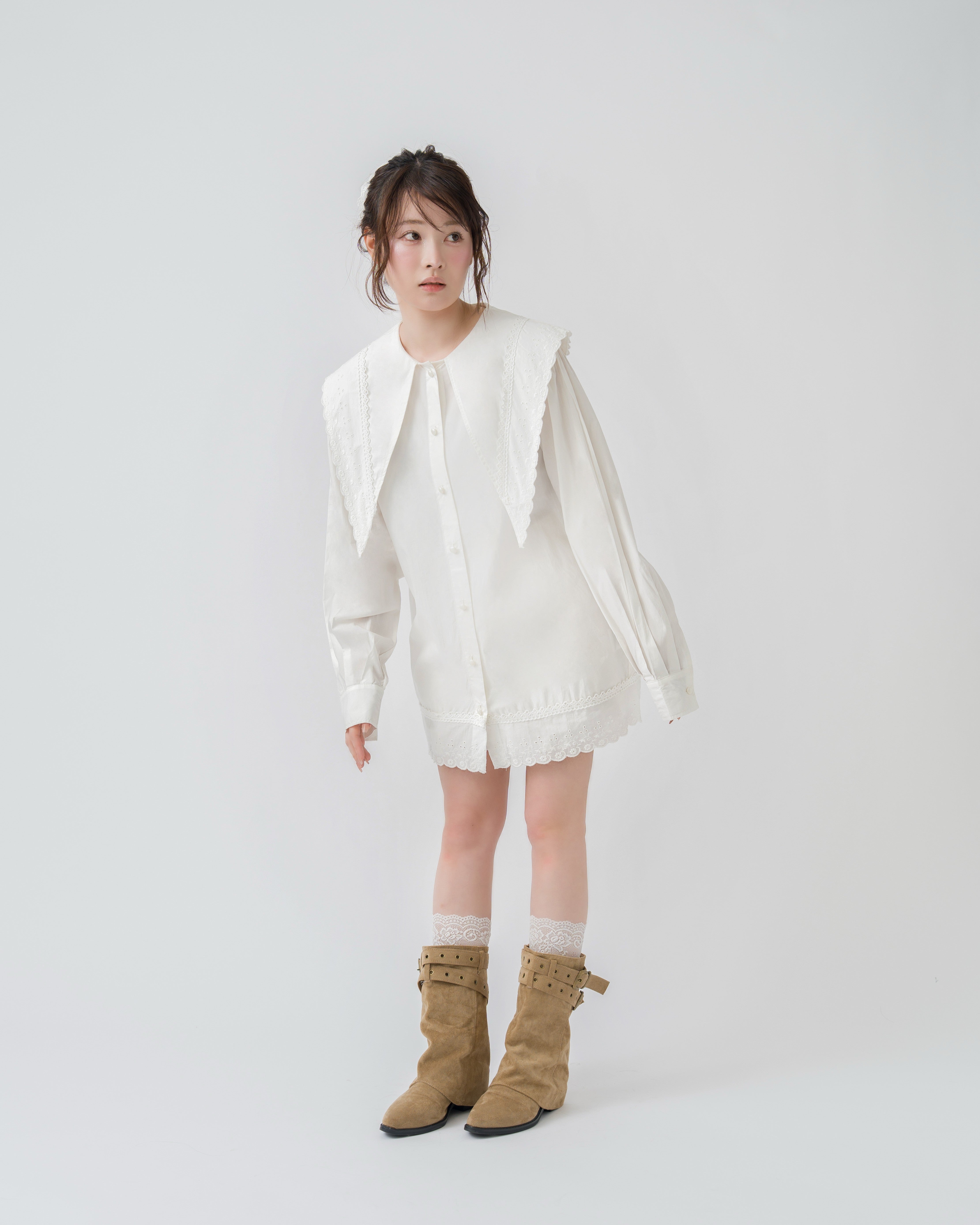 予約】セーラーカラーシャツワンピース｜MELLOWNEON (メロウネオン