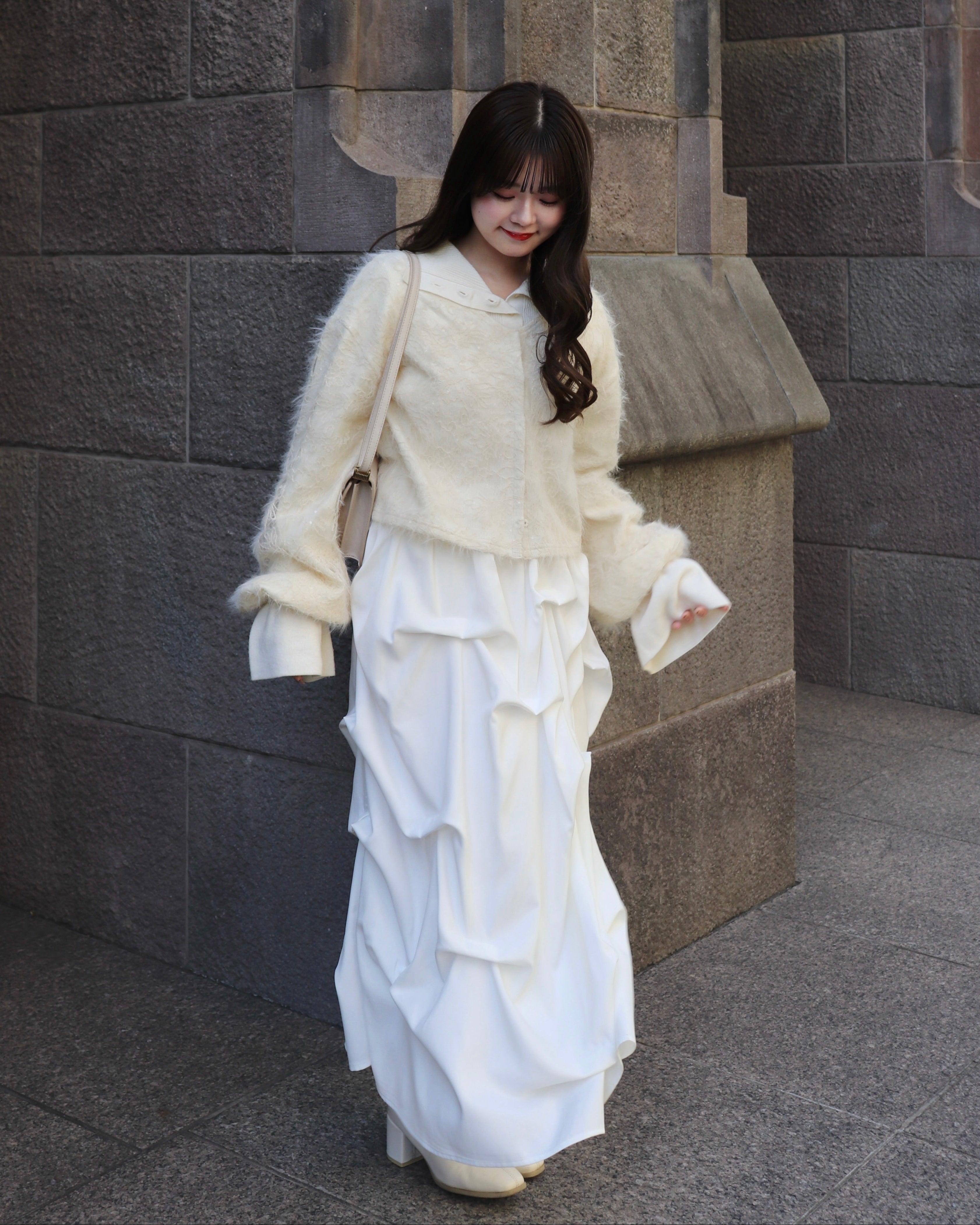 Choker Set 2way蕾丝针织开衫