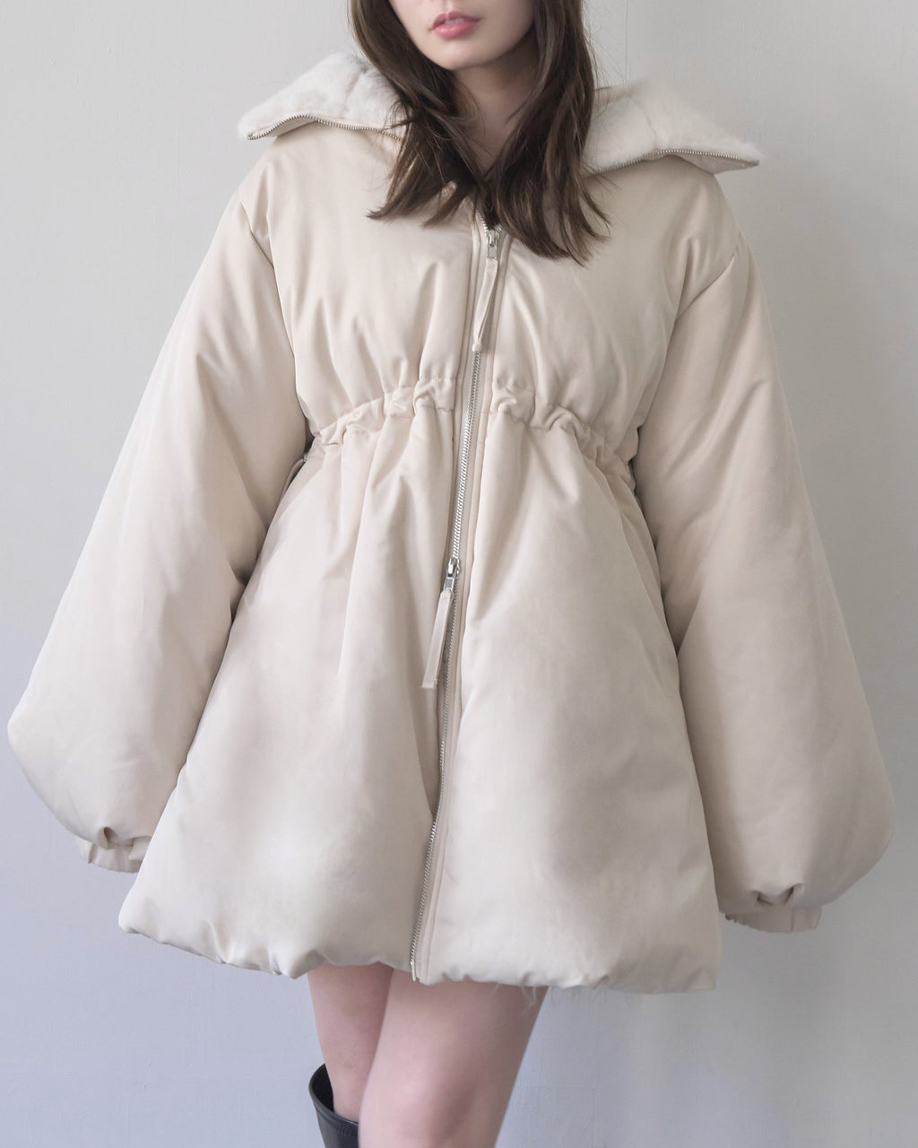 新品✨CLE des ZONES クレデゾーン ファー付 面白かっ 3way 中綿 コート
