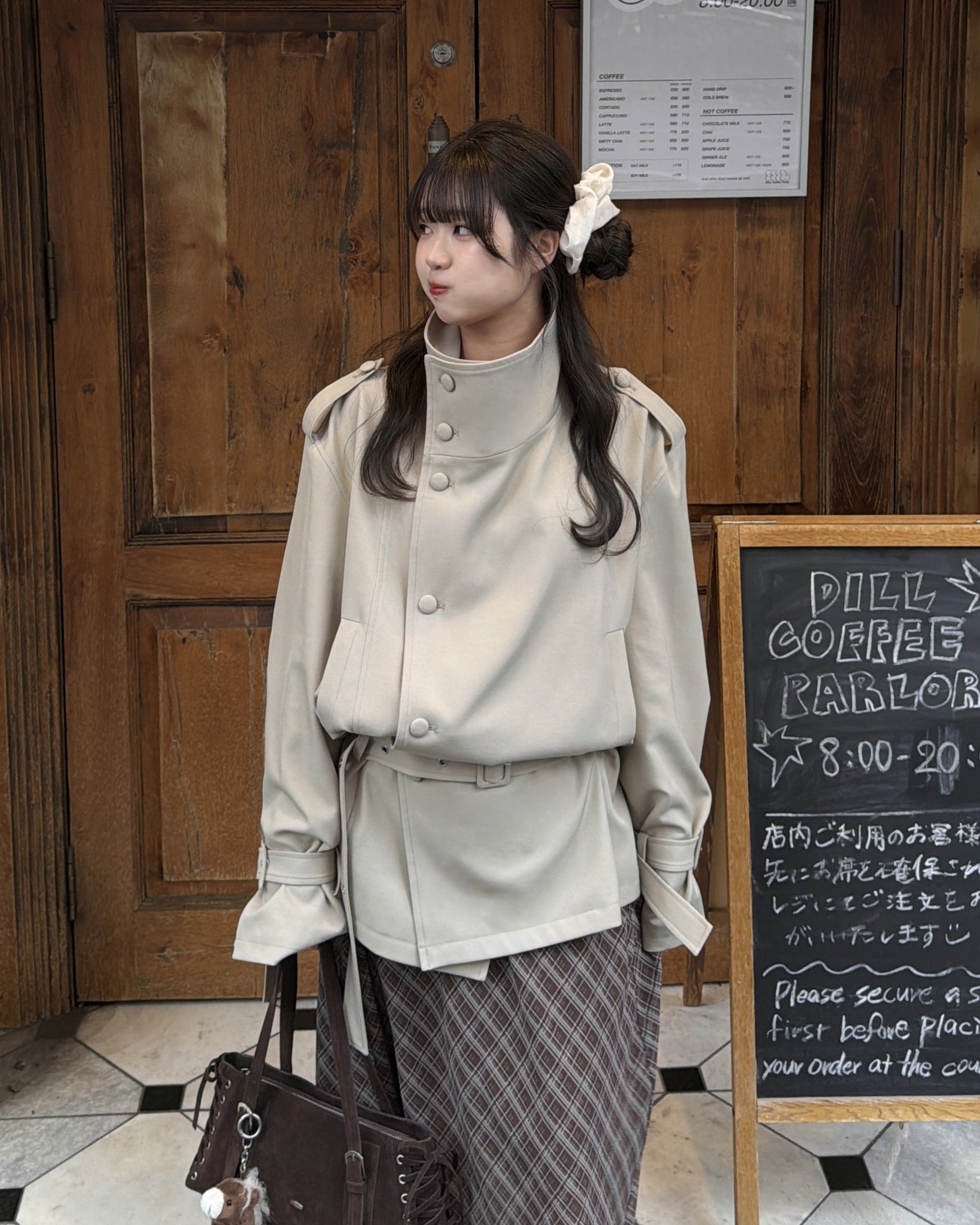 【一部予約】チェック＆ドットシアーフリルスカート