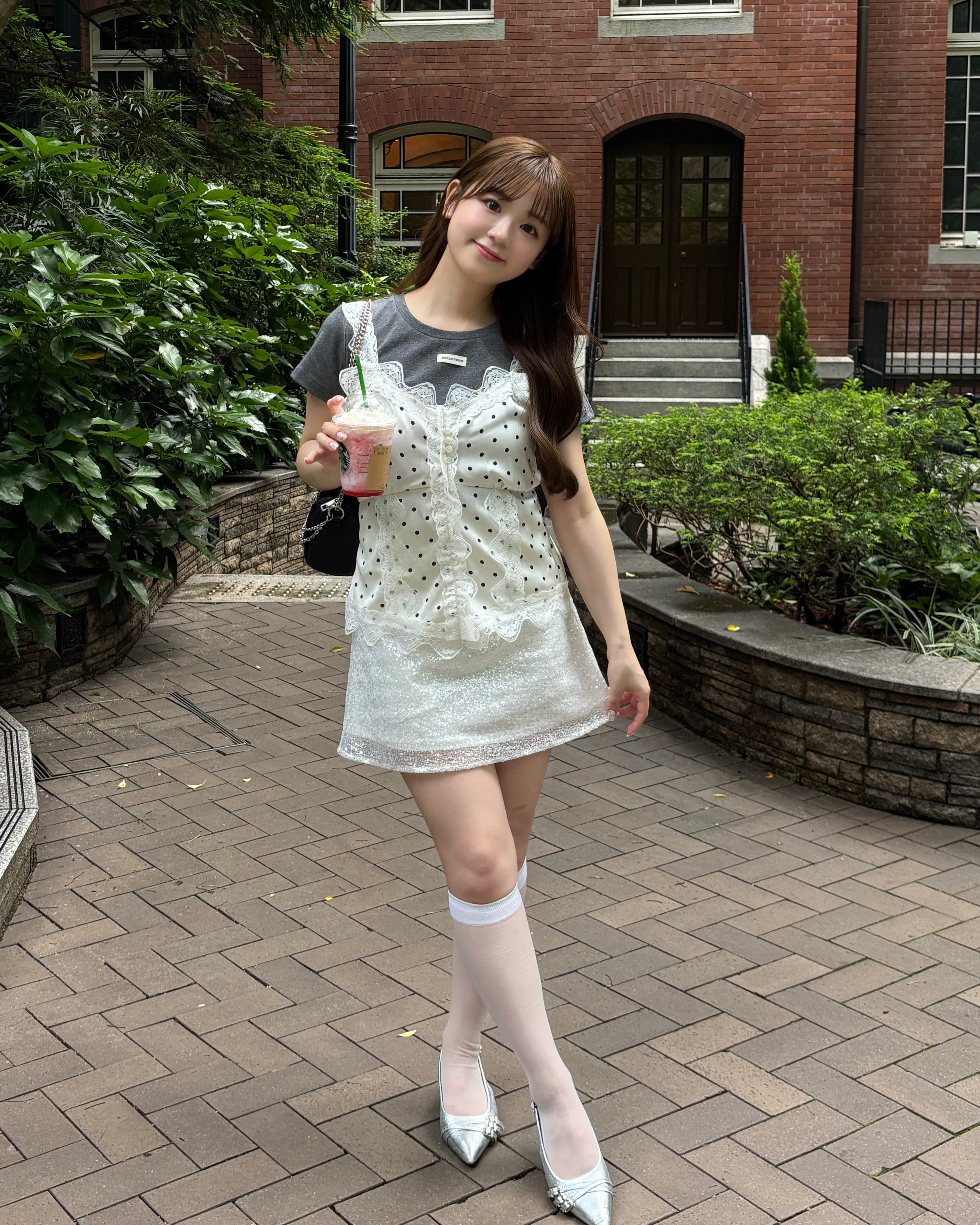 レースヘムＴシャツ