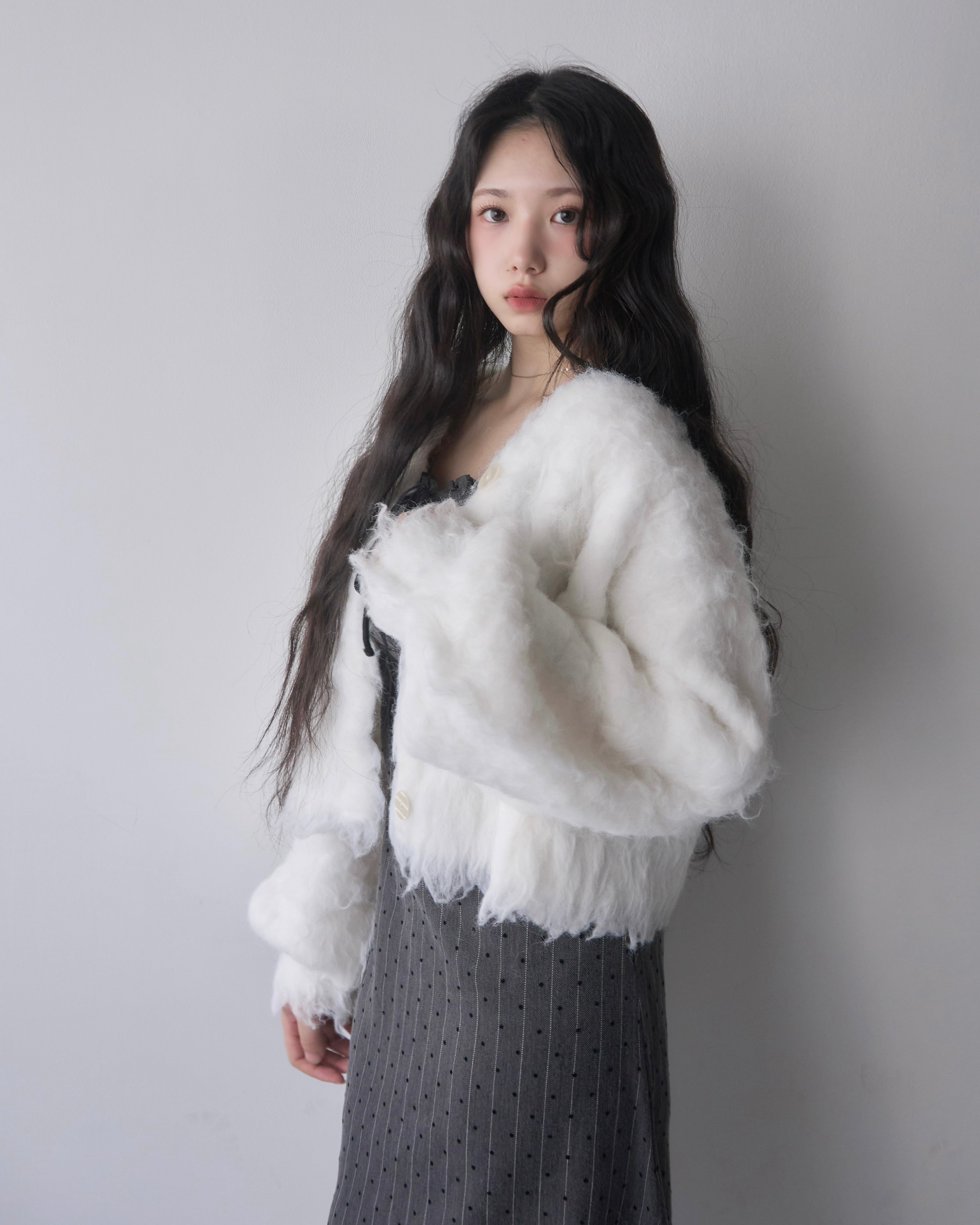 圆点蕾丝拼接吊带连衣裙