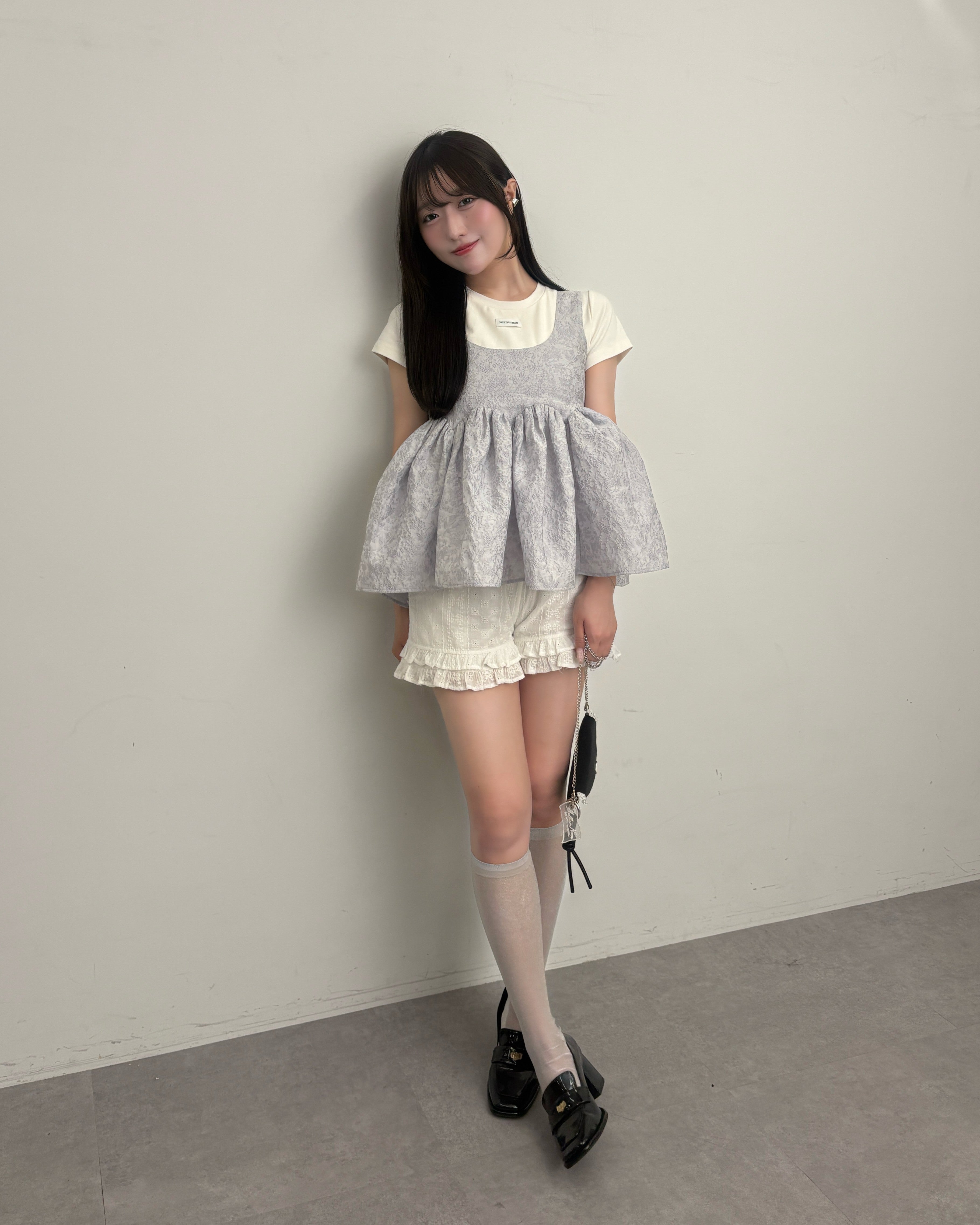 レースヘムＴシャツ