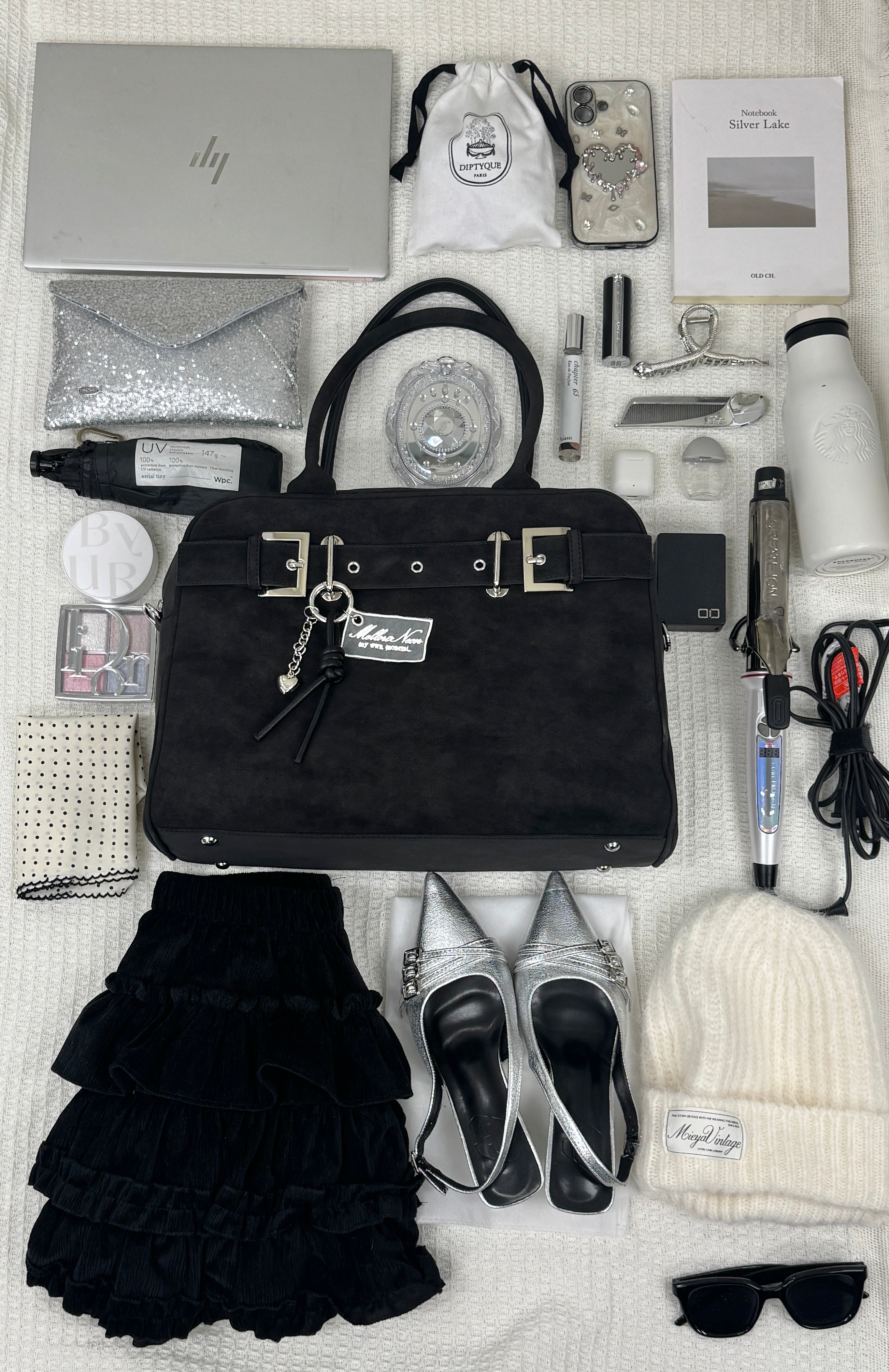 A4スウェードライクベルトボストンバッグ