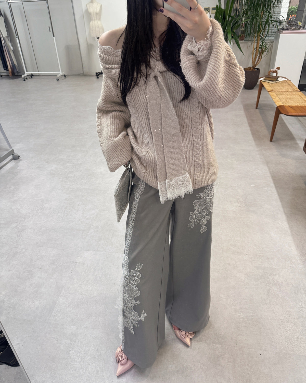 【予約】フラワーレーストリムスラックス