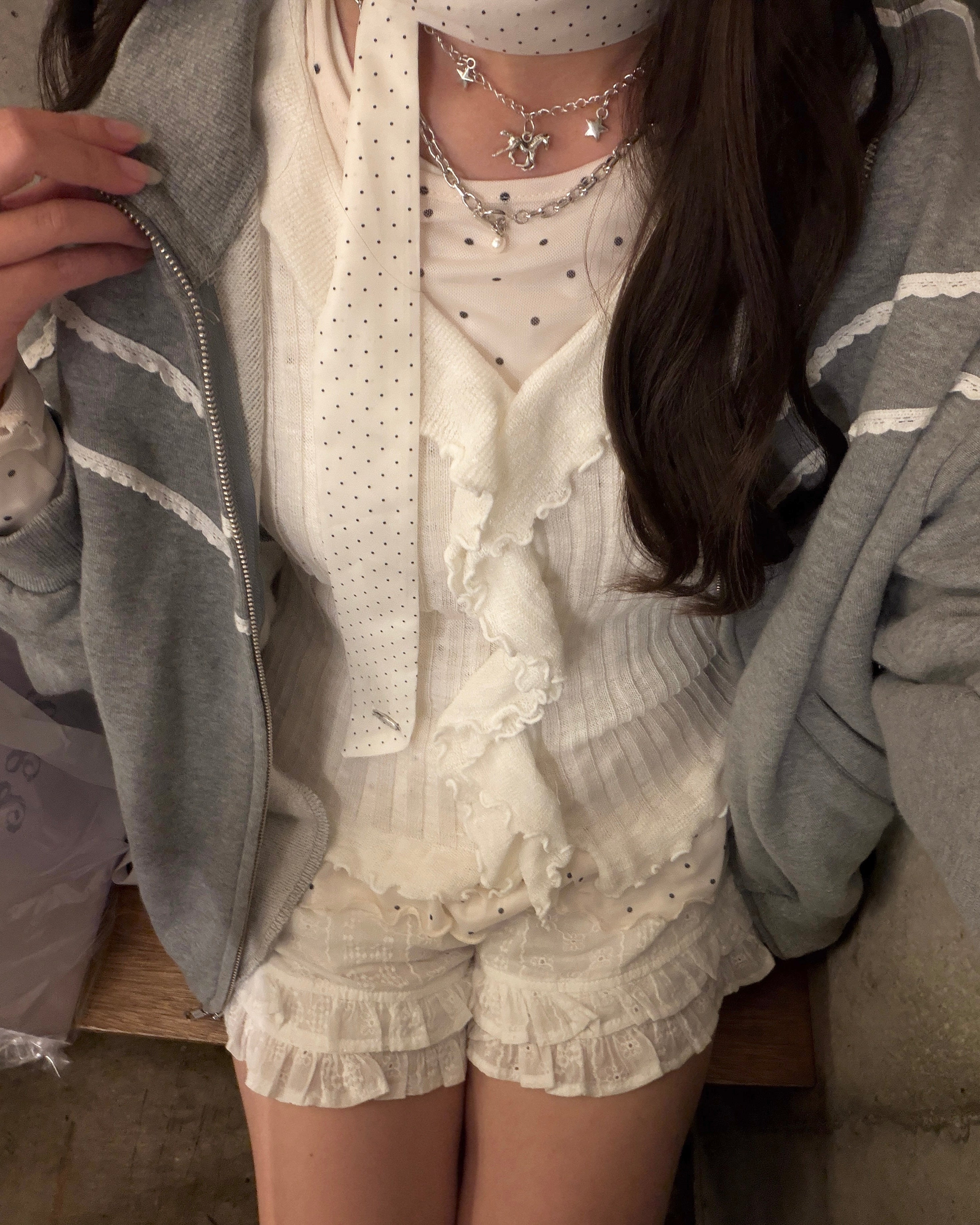 コットンレースショートパンツ
