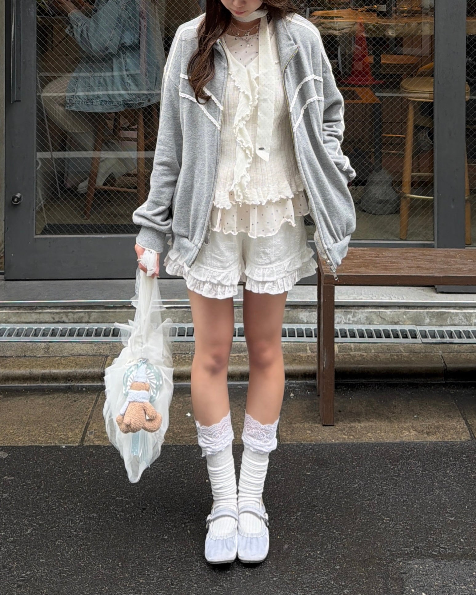 コットンレースショートパンツ