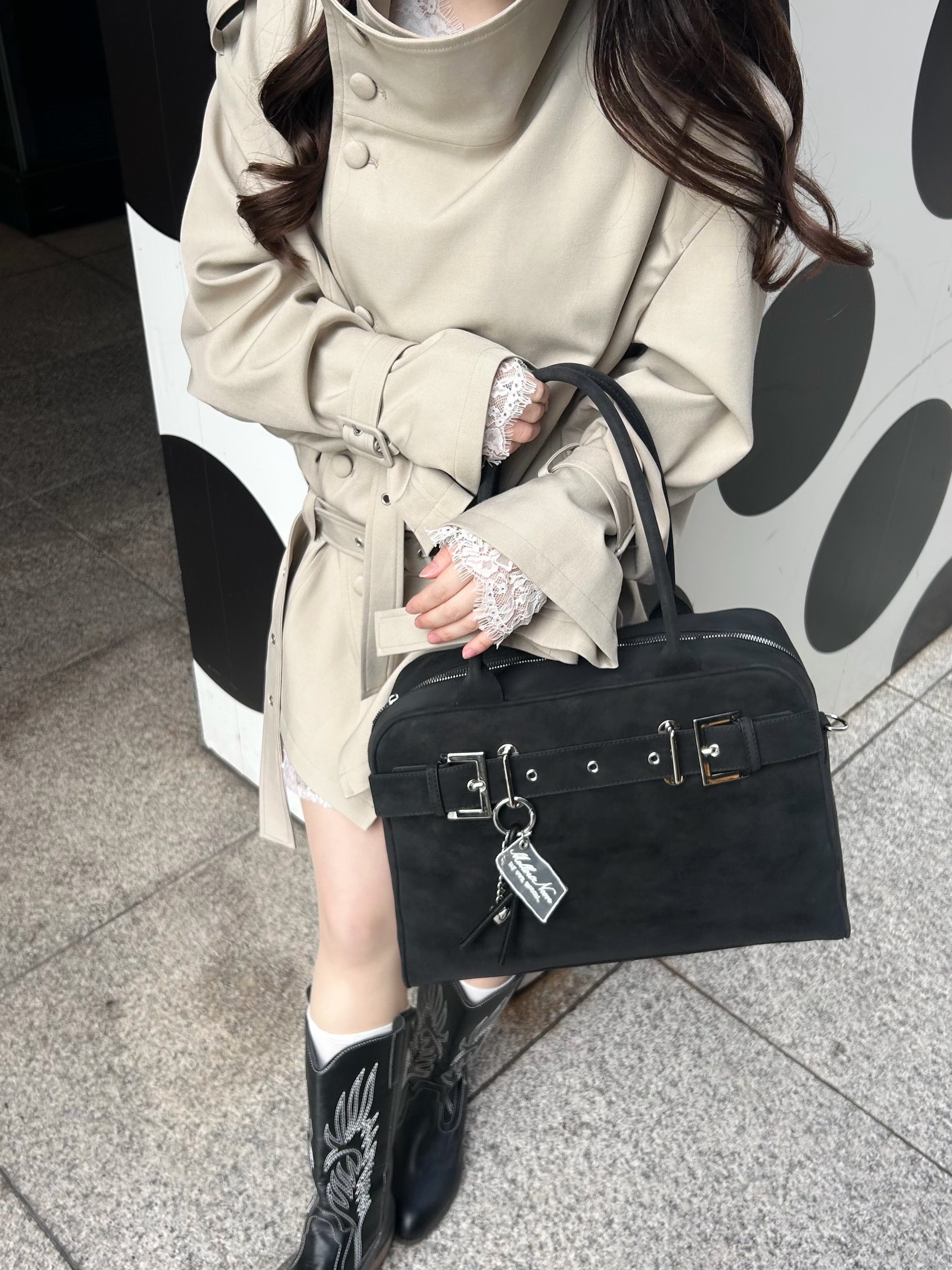 レースドッキングカーディガン