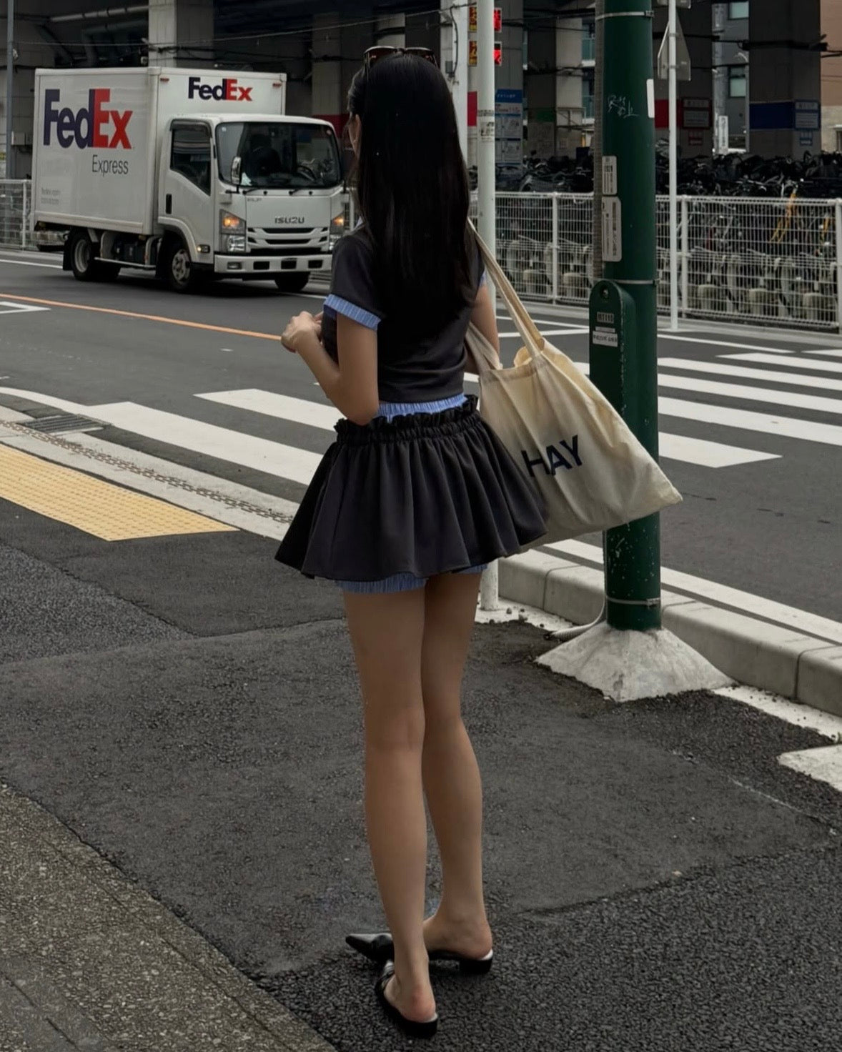 ダブルウエストスカート&ポロセットアップ