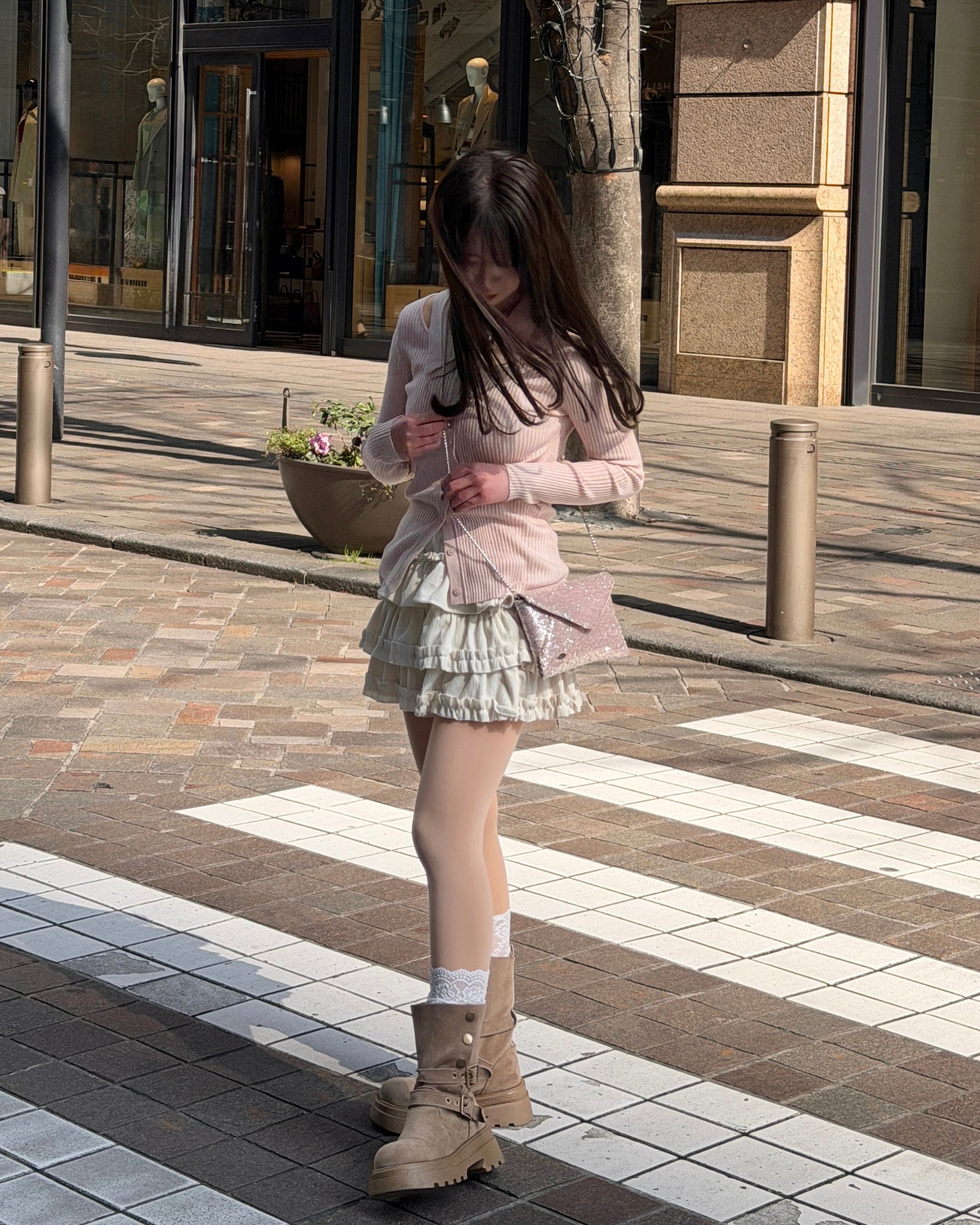 model:154cm/クリーム