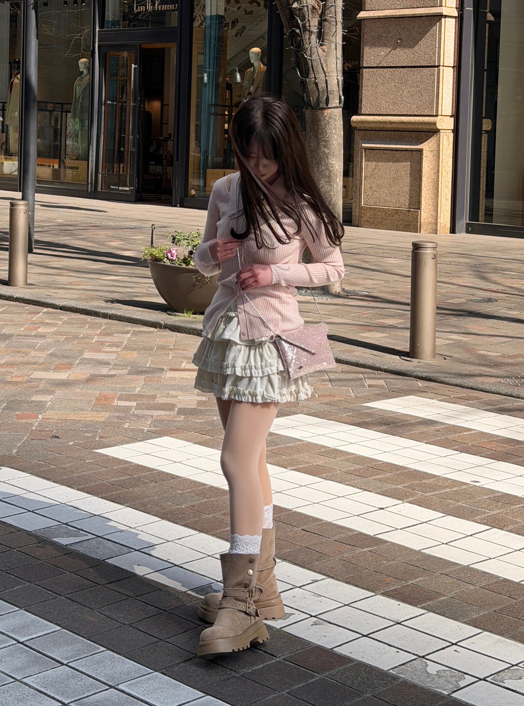 2wayスパンコールレターミニバッグ