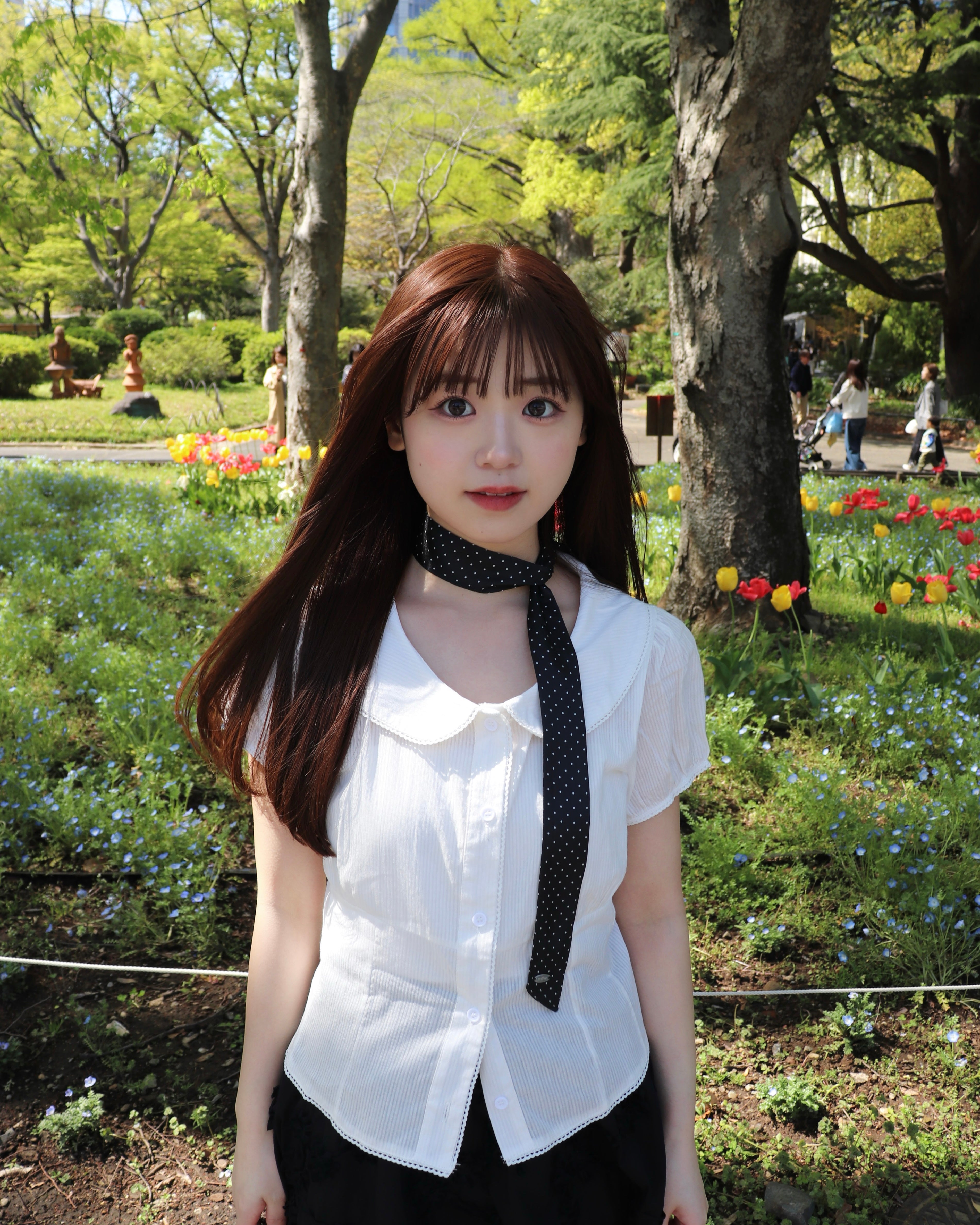 バックリボンキャップスリーブブラウス