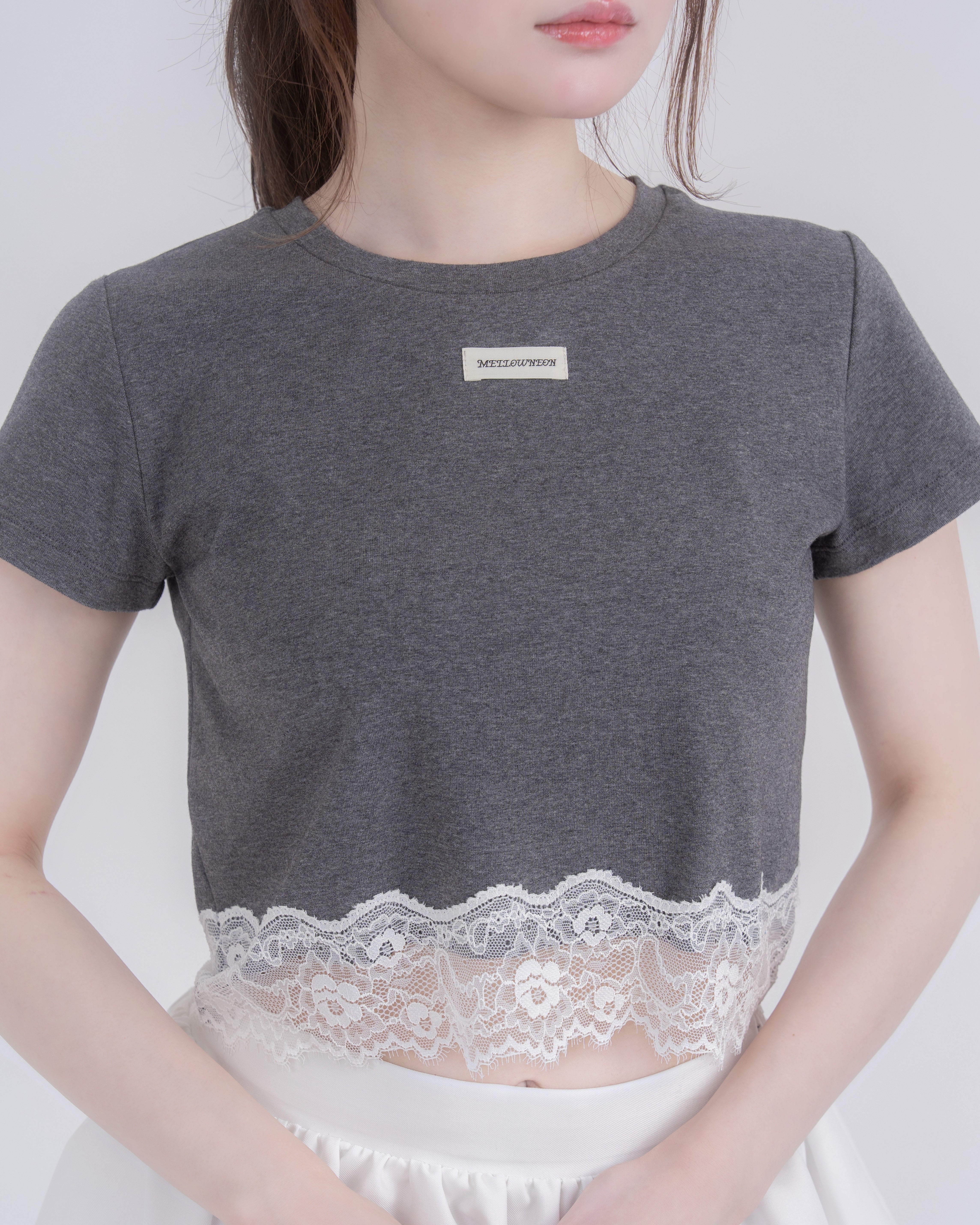 レースヘムＴシャツ