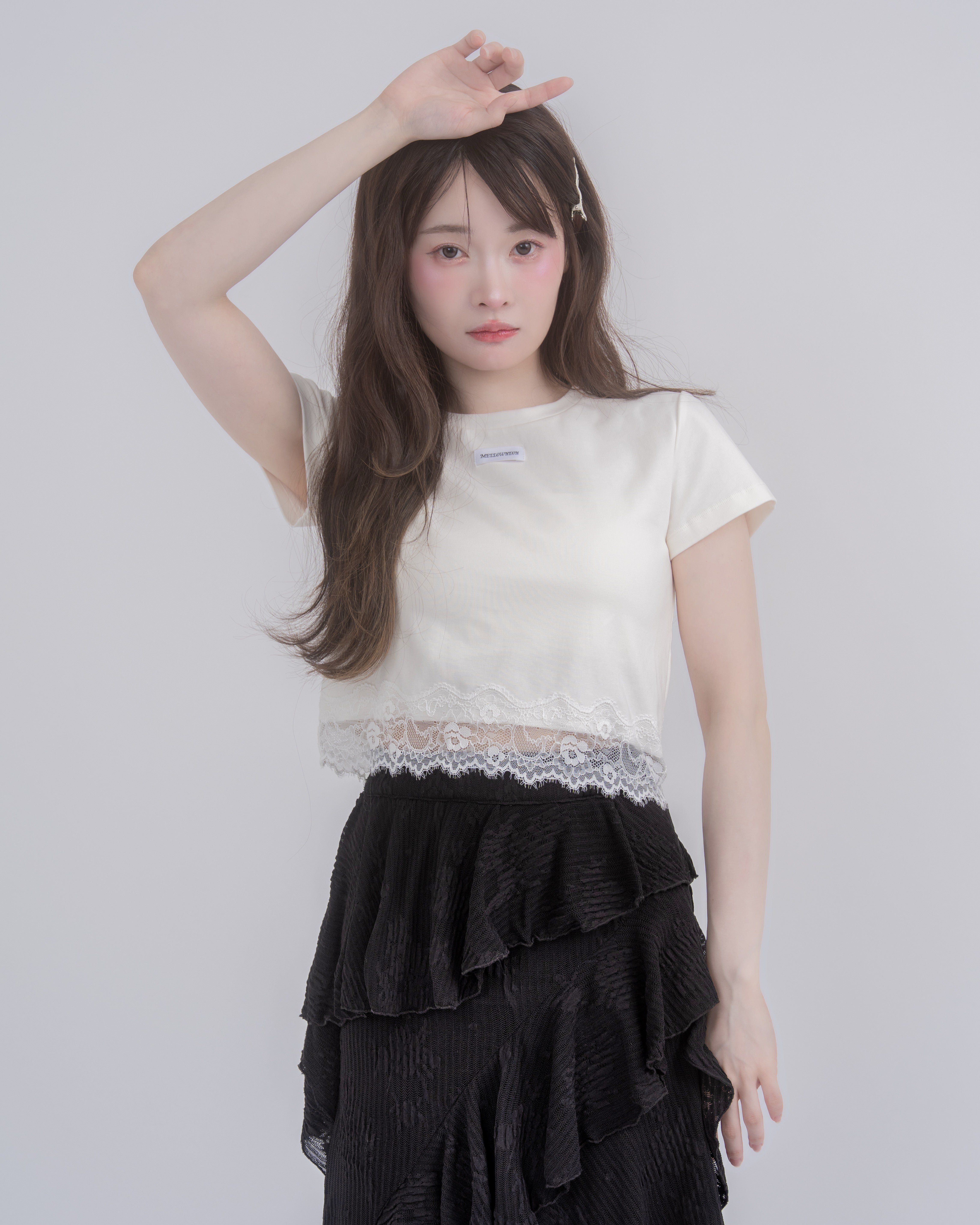 レースヘムＴシャツ
