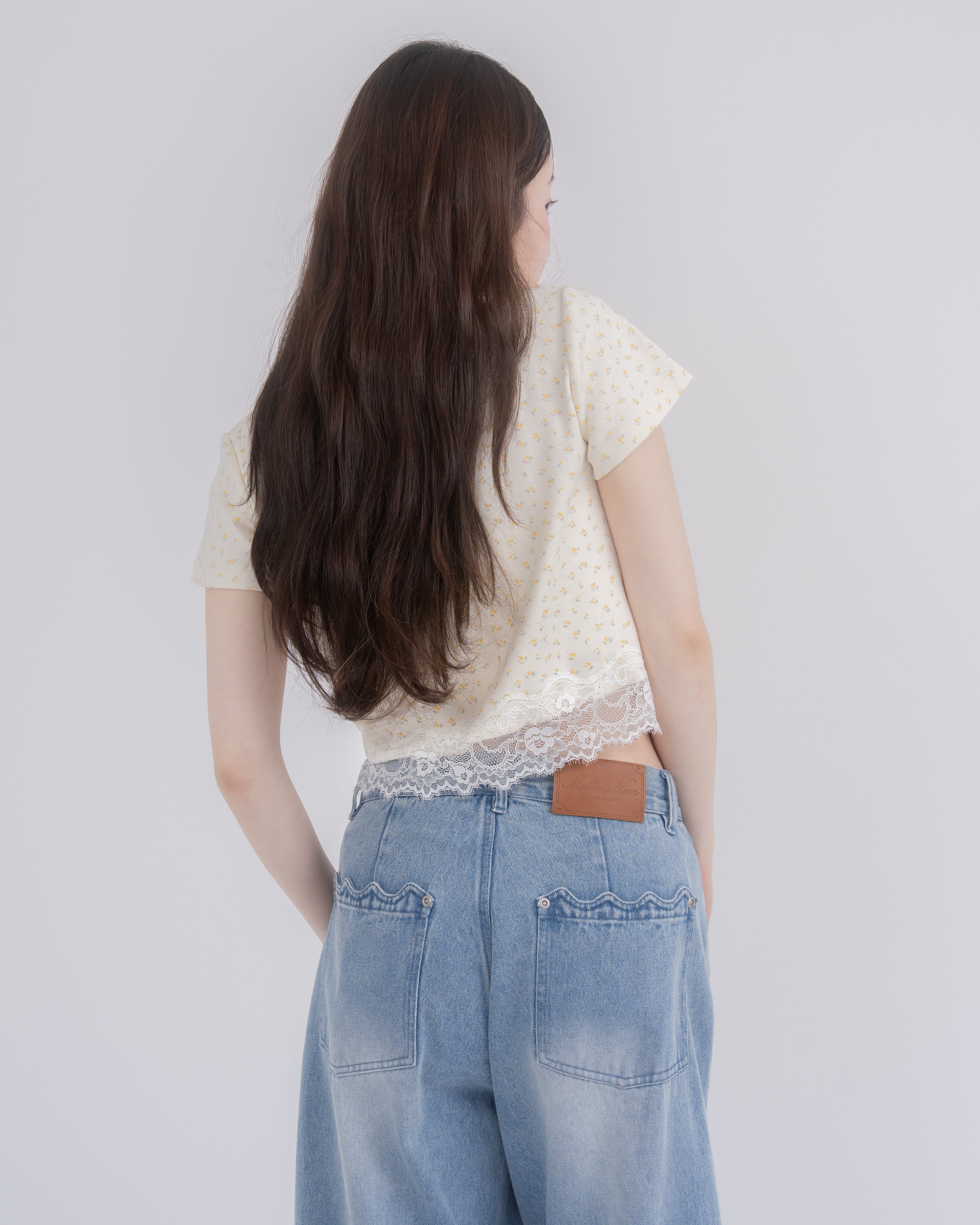 レースヘムＴシャツ