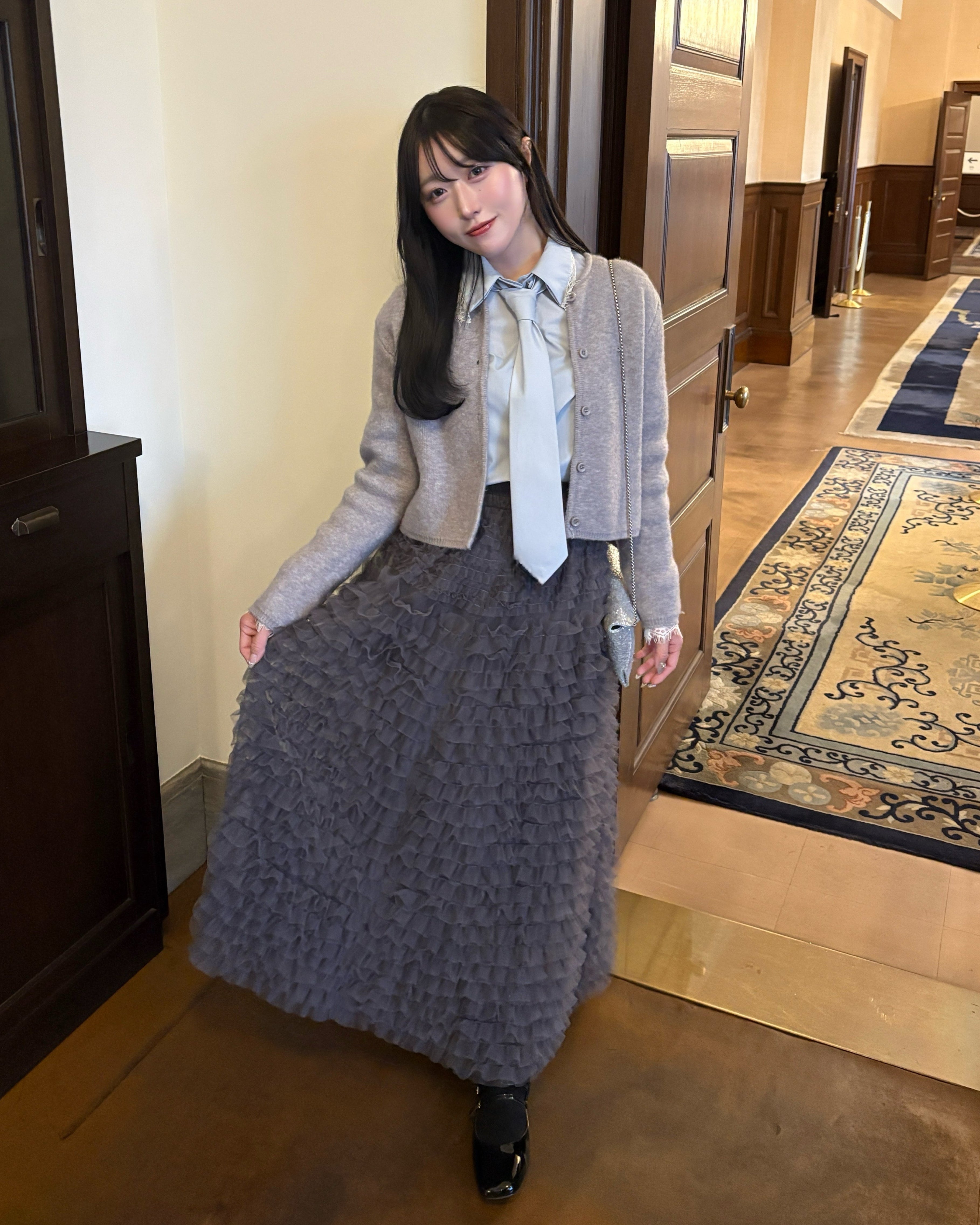 【一部予約】ネクタイセットレースドッキングシャツ