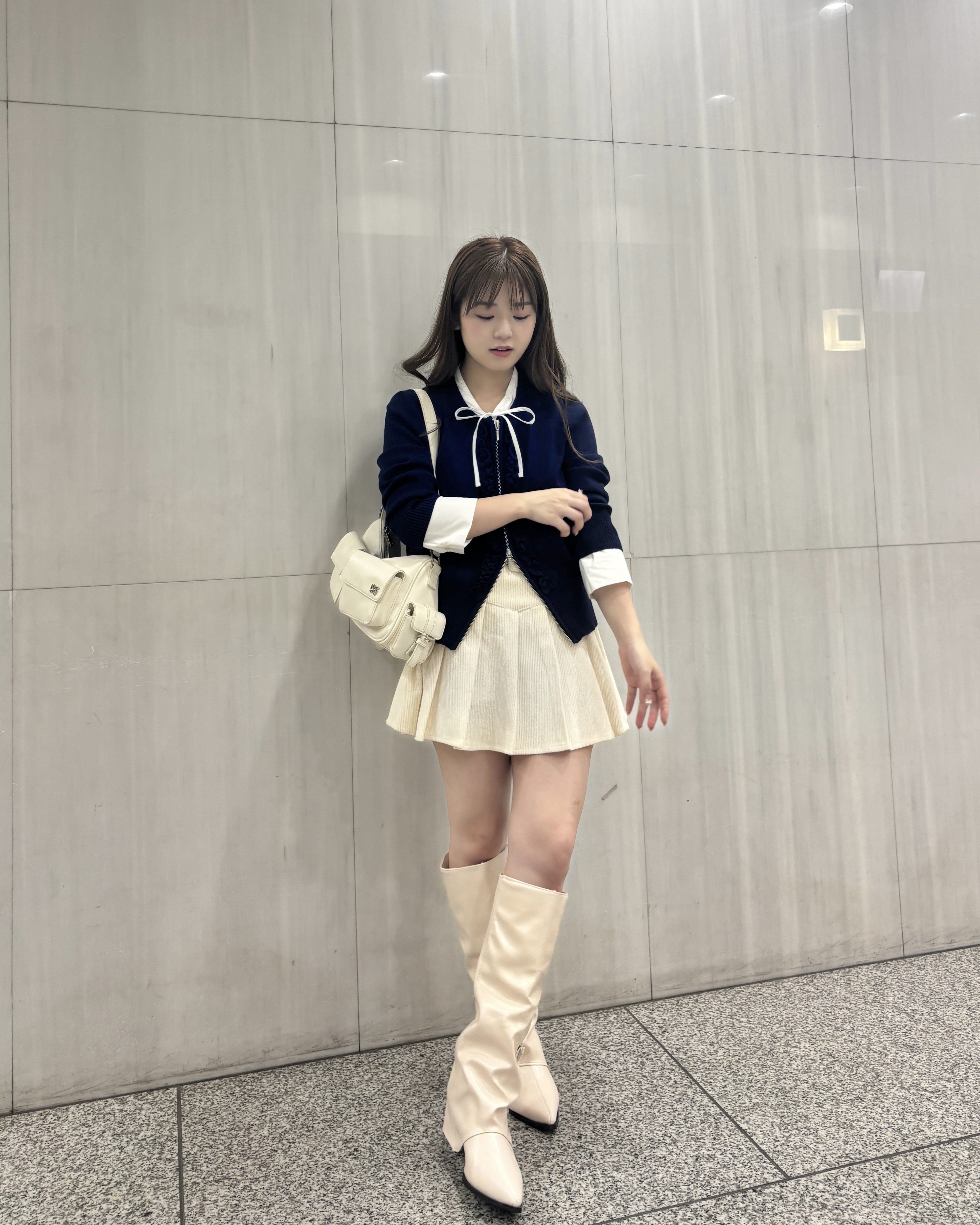 コーデュロイベルトセットプリーツスカート
