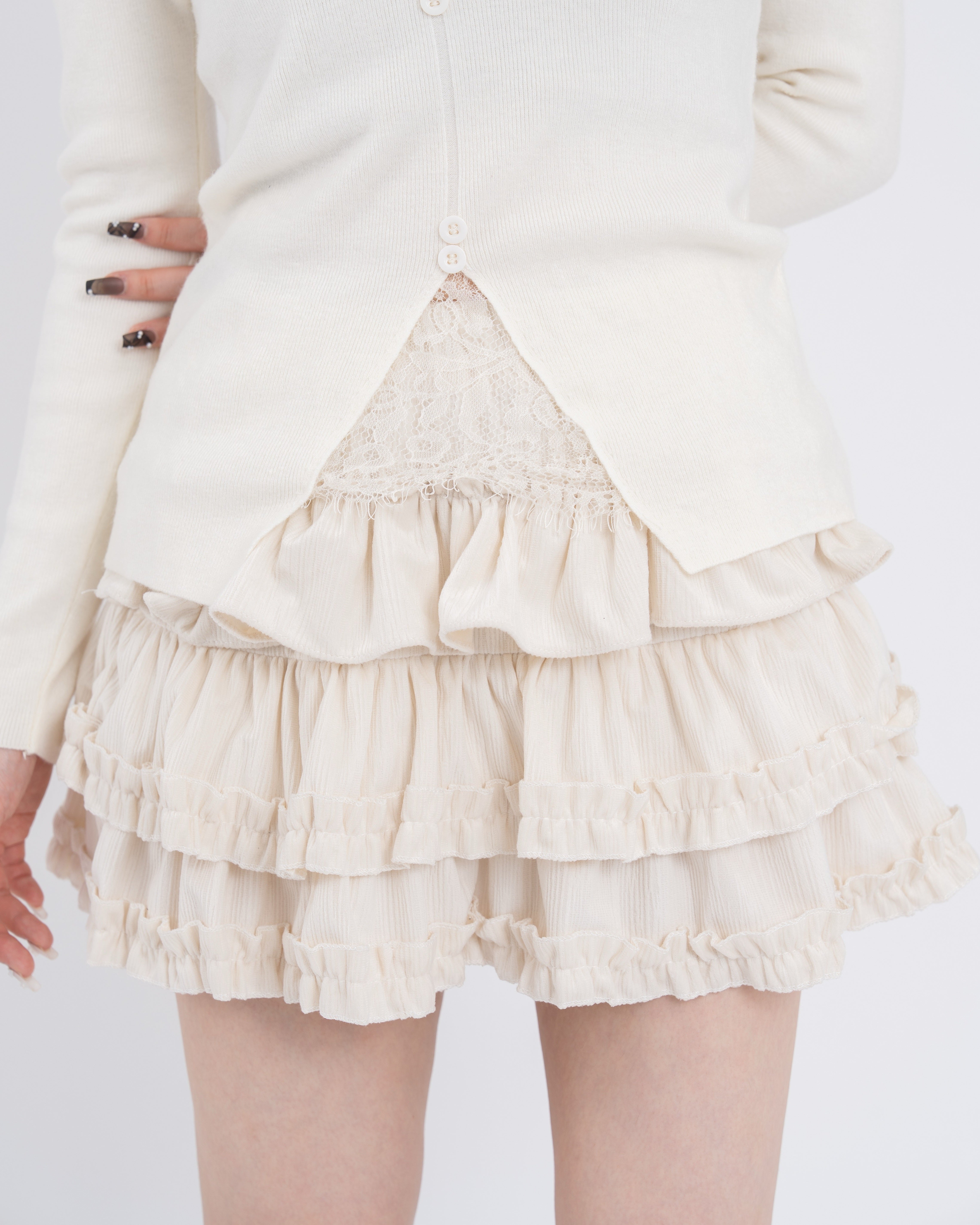 ブルーミングフリルミニスカート