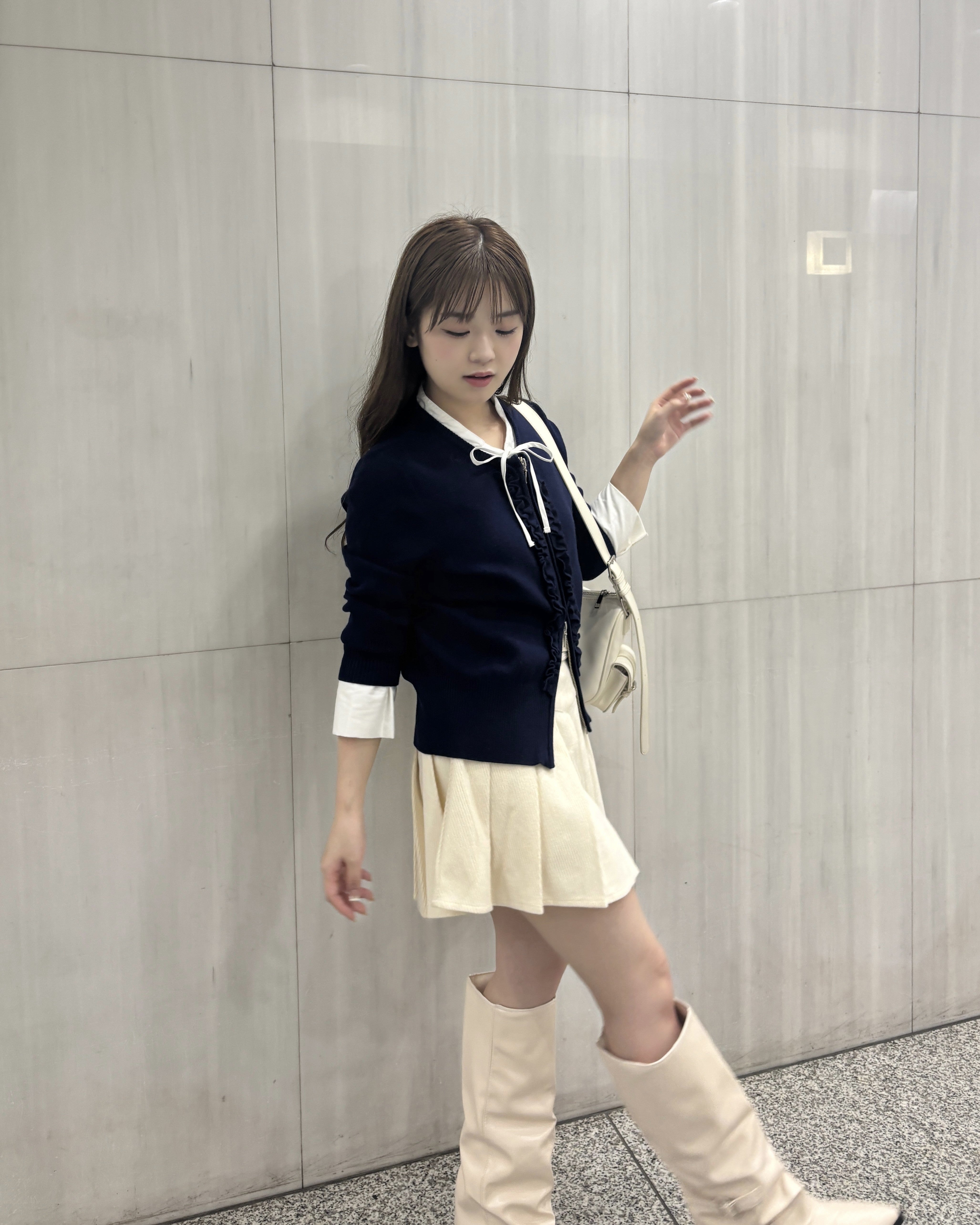 コーデュロイベルトセットプリーツスカート