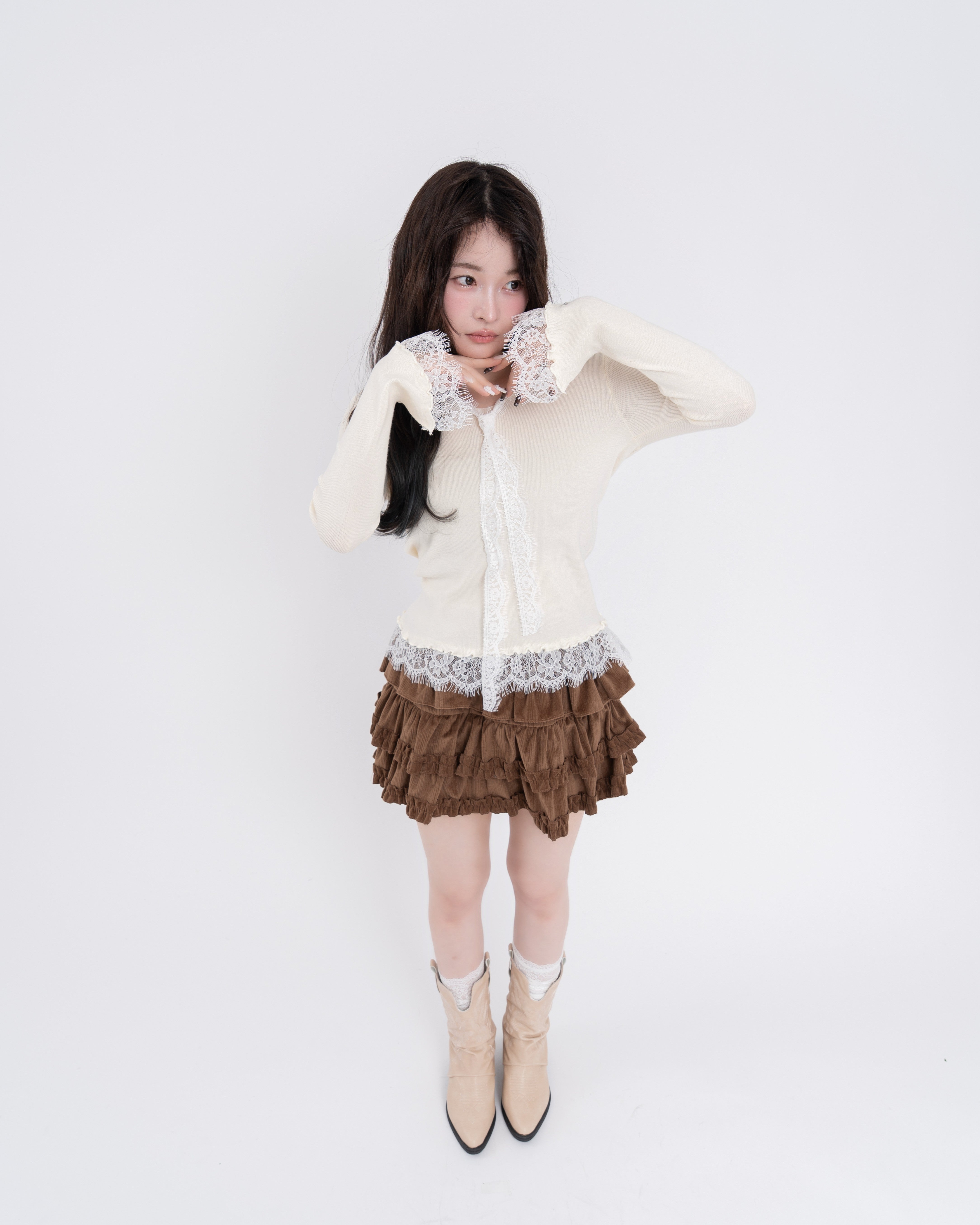 レースタイドッキングニット