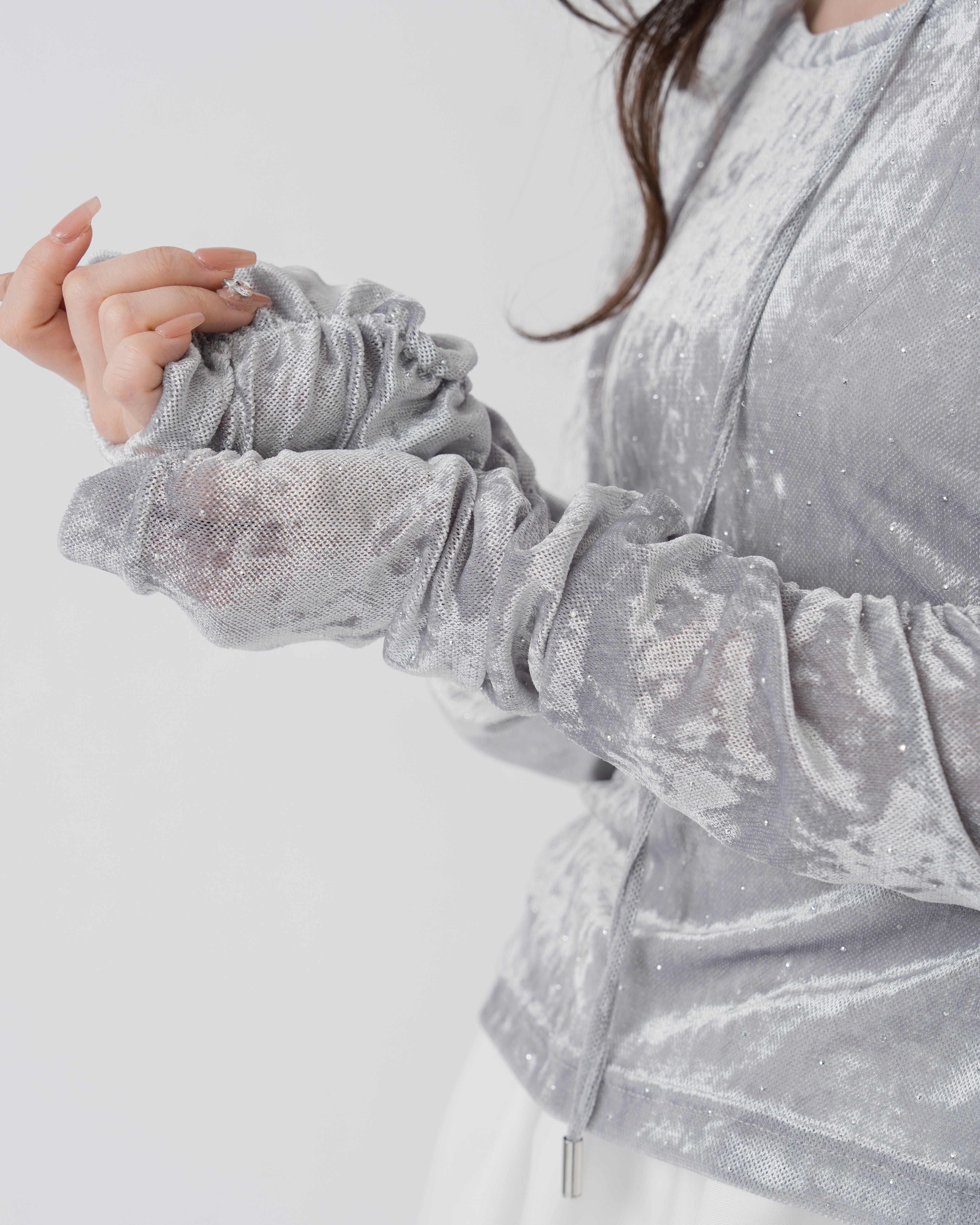 シアーベロアビジュートップス