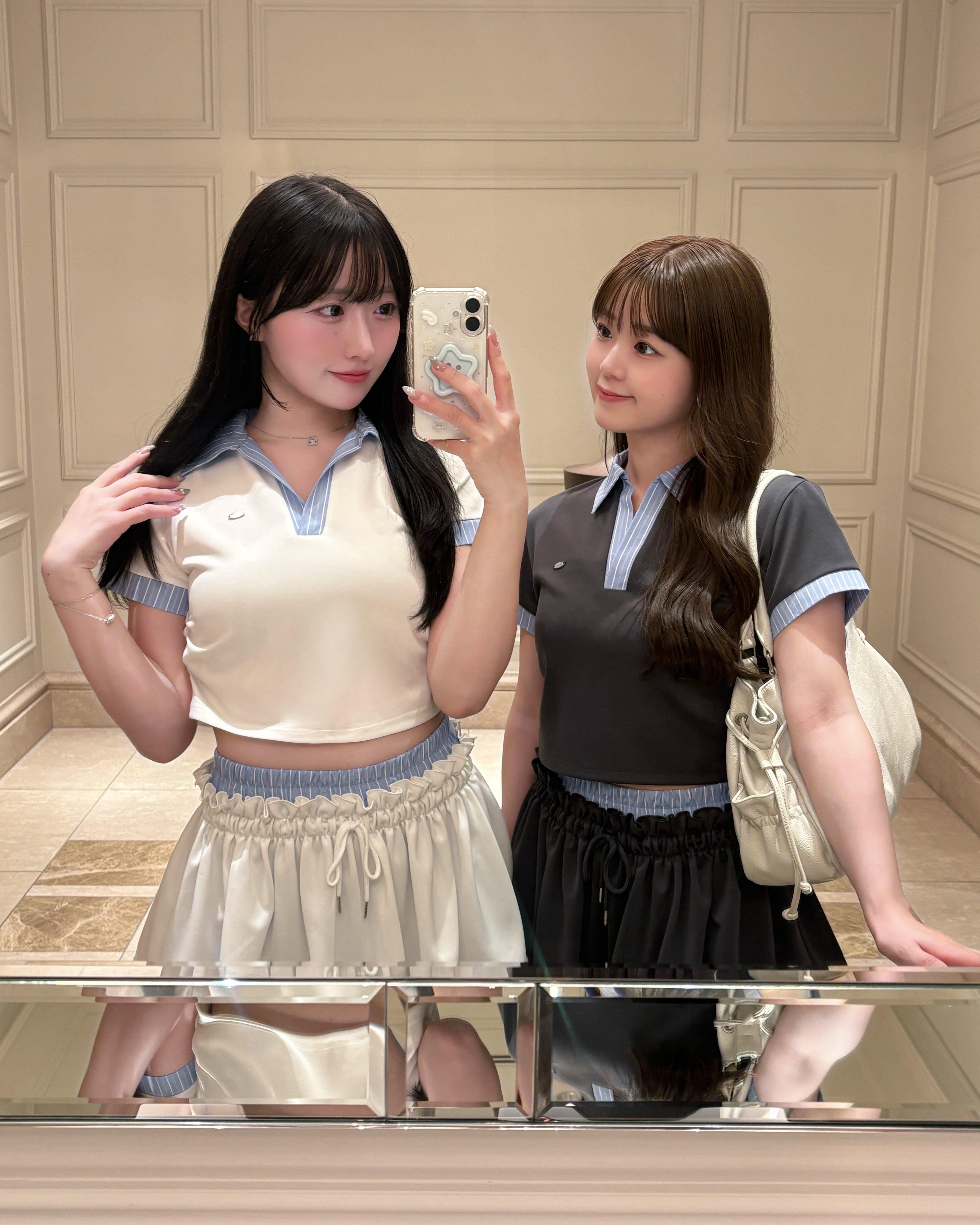 【予約】ダブルウエストスカート&ポロセットアップ
