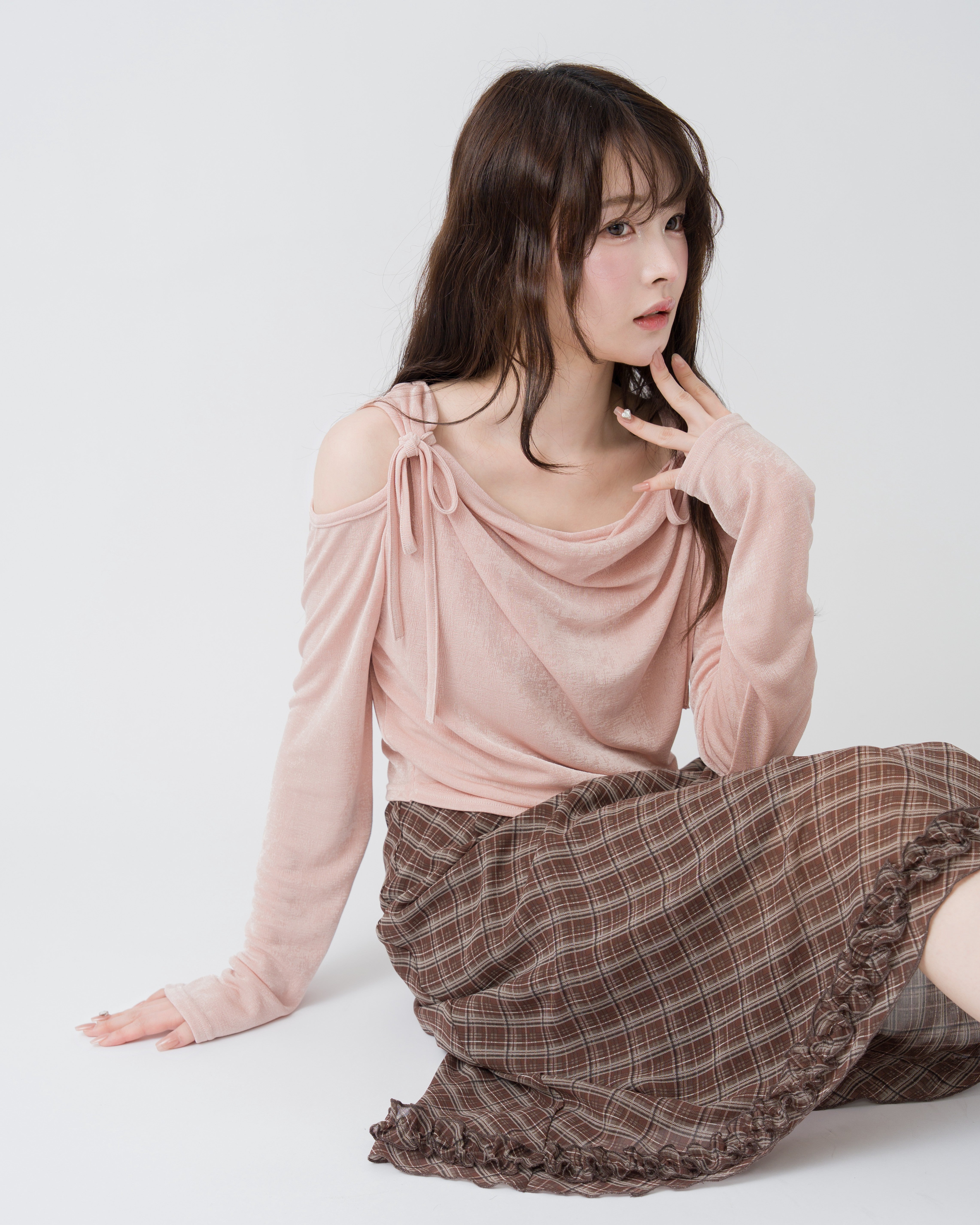 【一部予約】チェック＆ドットシアーフリルスカート