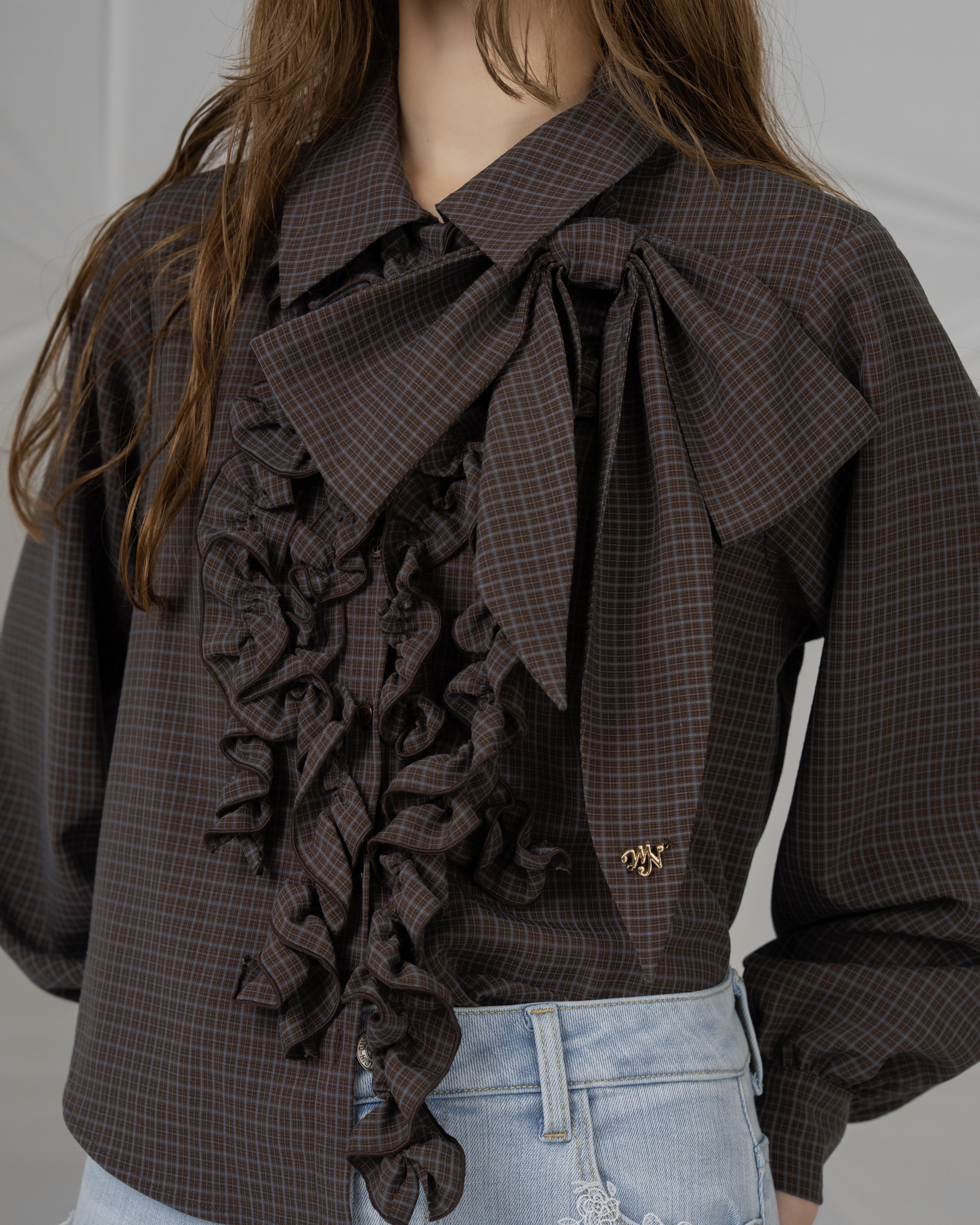 【予約】リボンセットホイップフリルブラウス