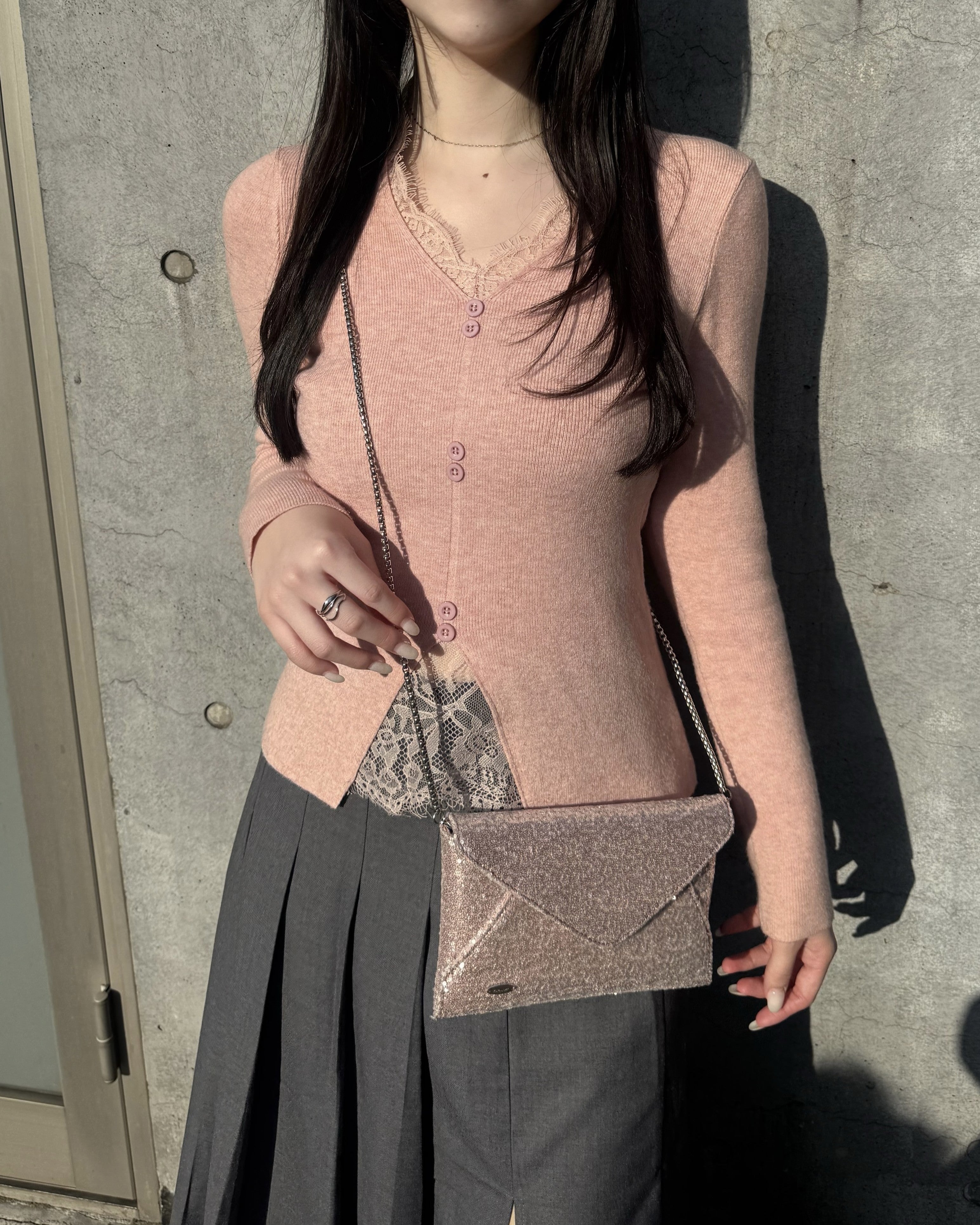 2wayスパンコールレターミニバッグ