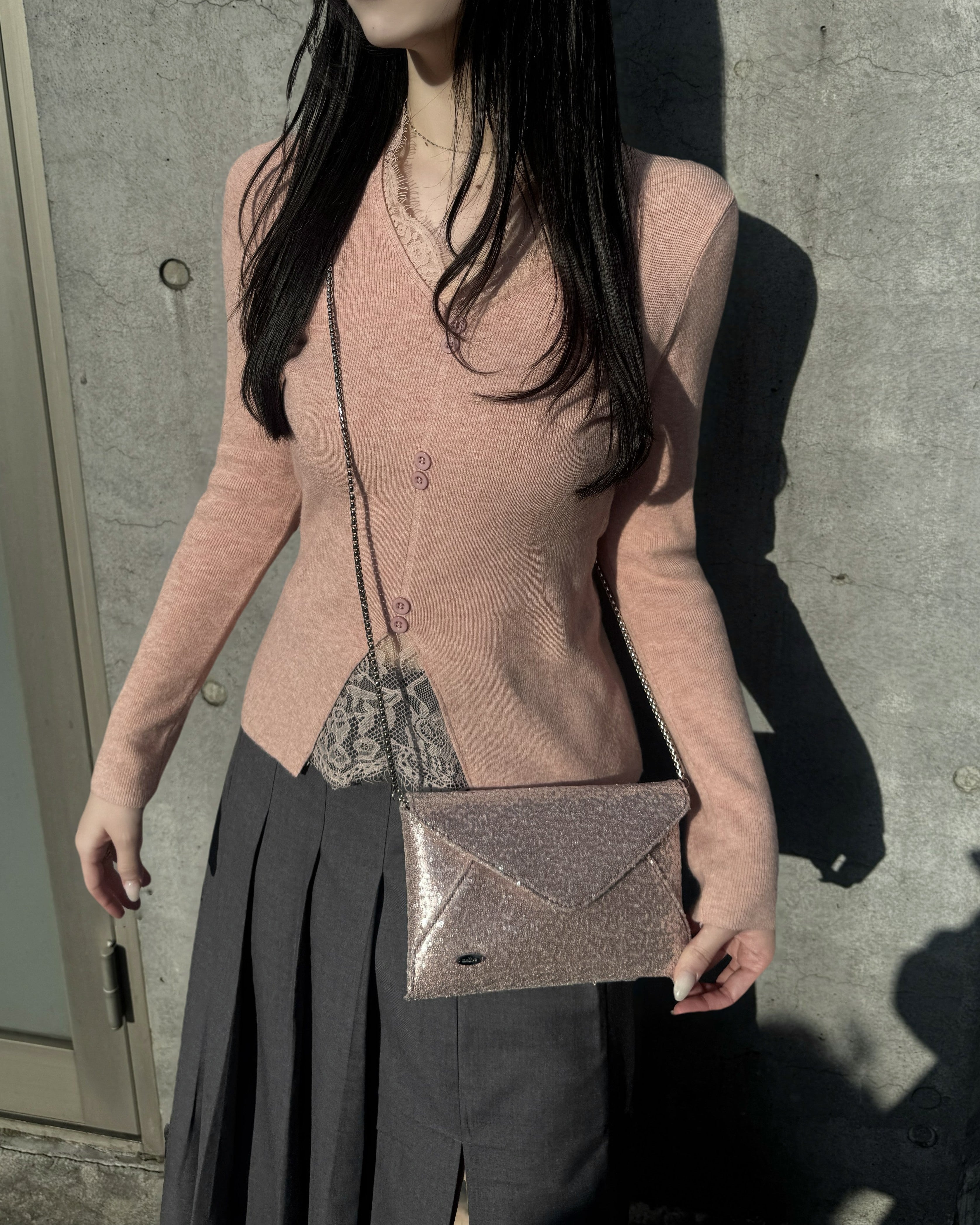 2wayスパンコールレターミニバッグ