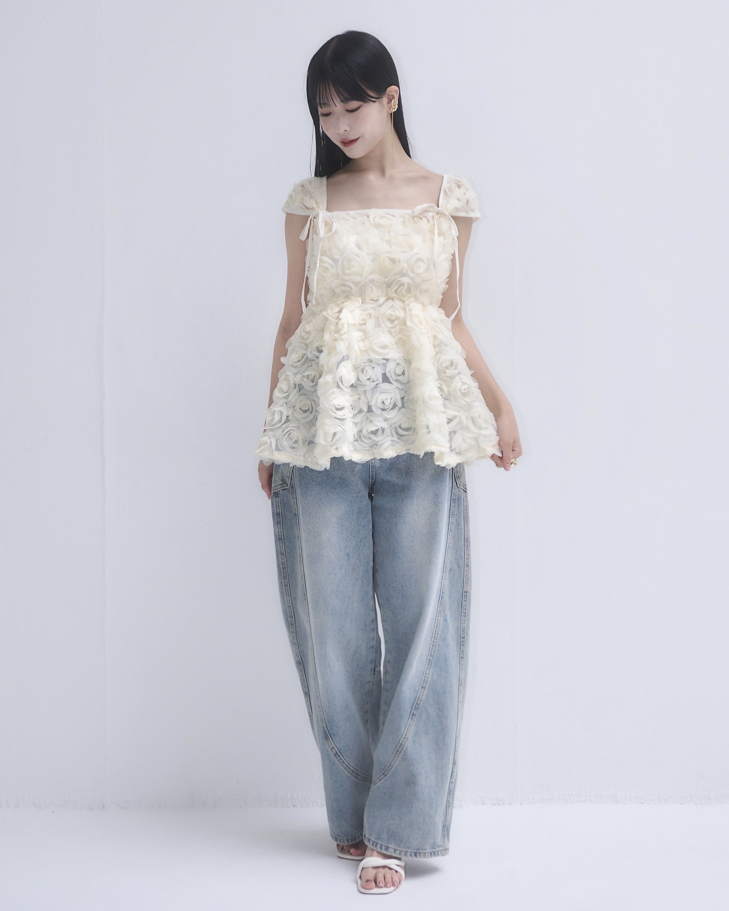 model:164cm/アイボリー