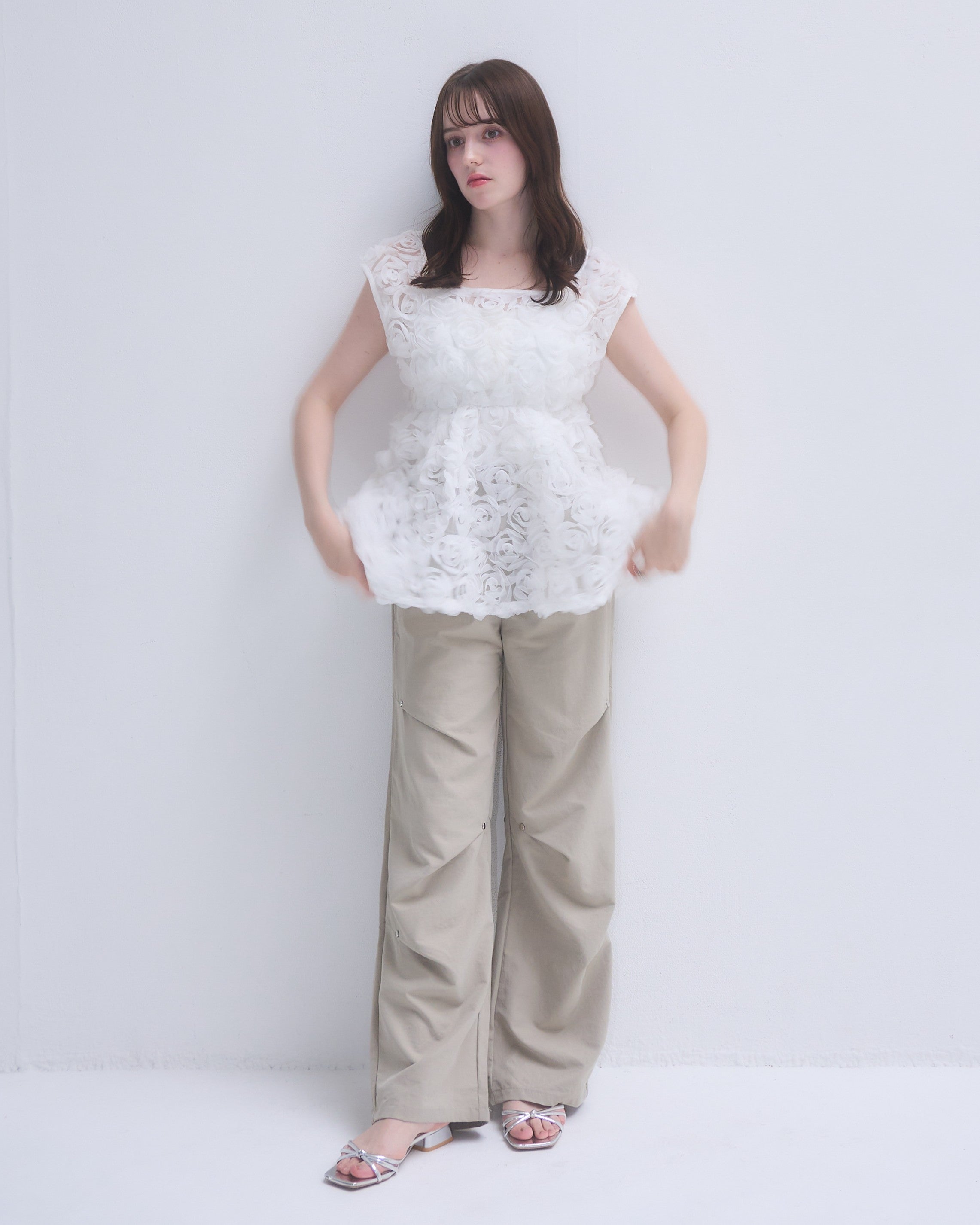 model:160cm/オフホワイト