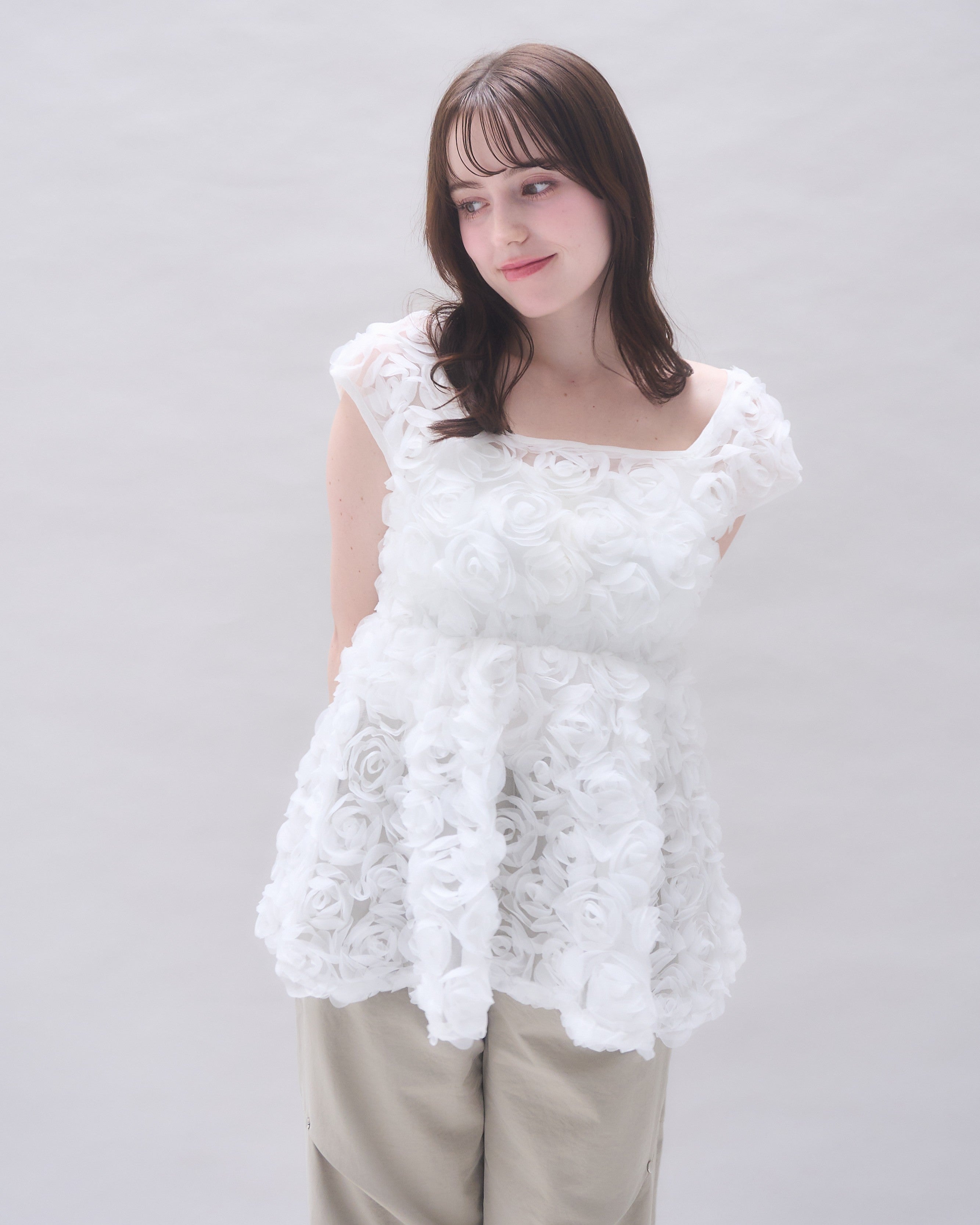 model:160cm/オフホワイト