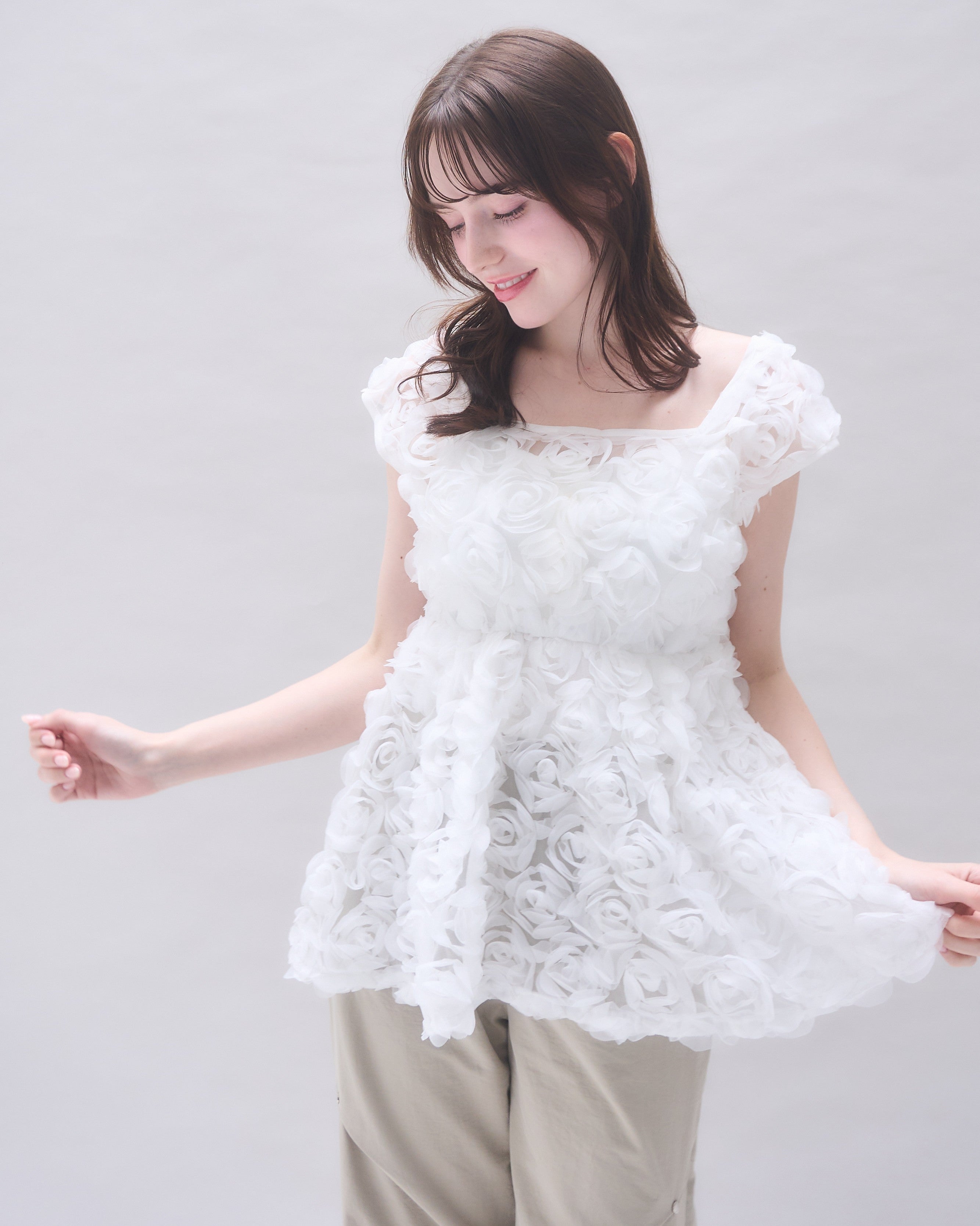 model:160cm/オフホワイト