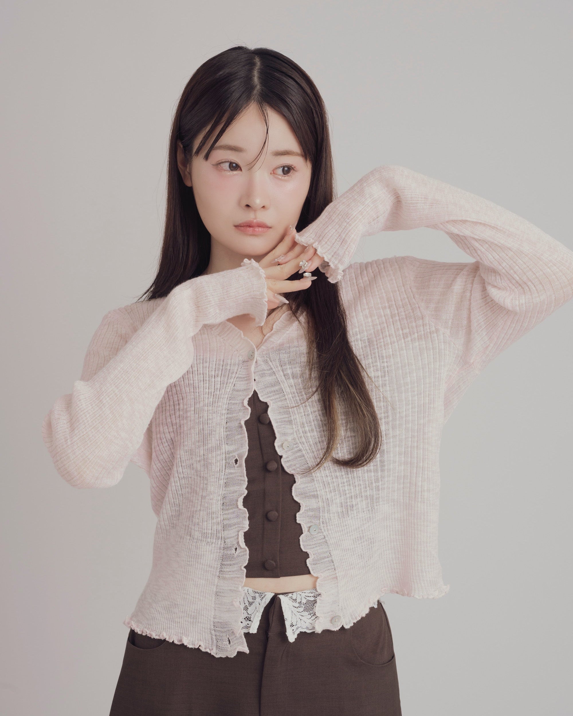 【予約】レースレイヤードキャミソールパンツセットアップ